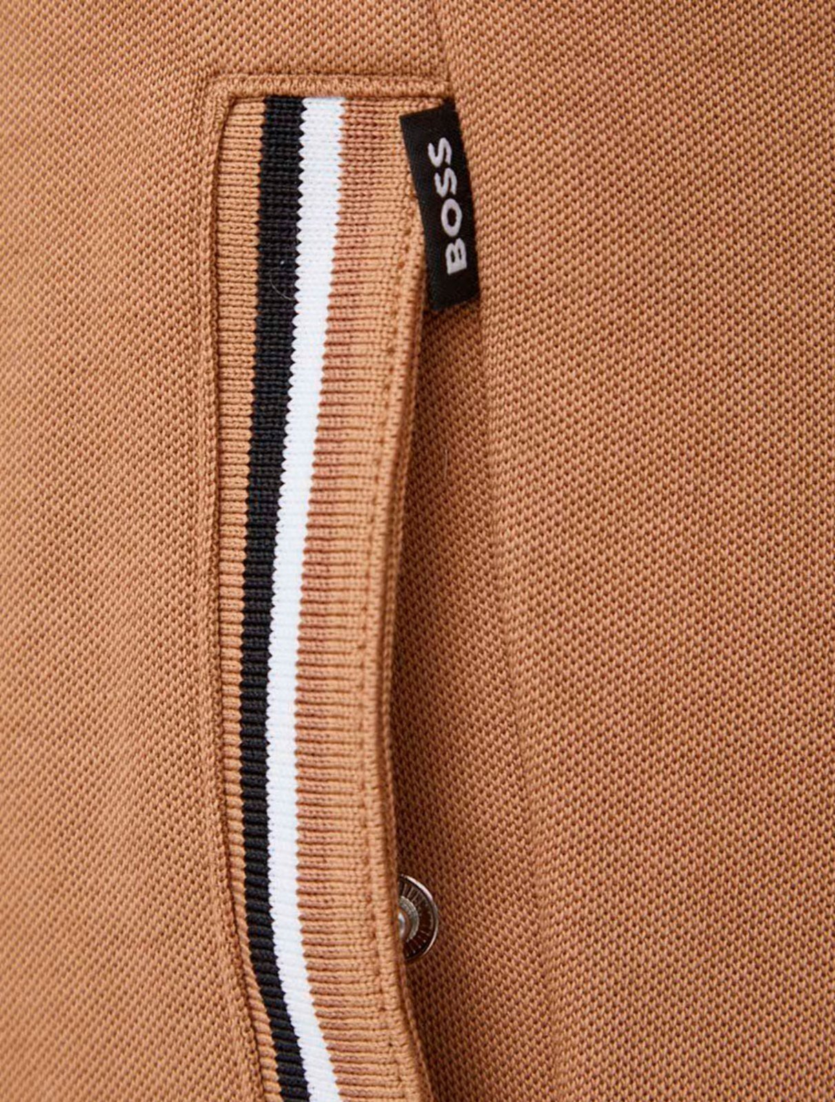 Vista 3 Calça Hugo Boss Regular Malha Lamont 66 bege Hugo Boss bege