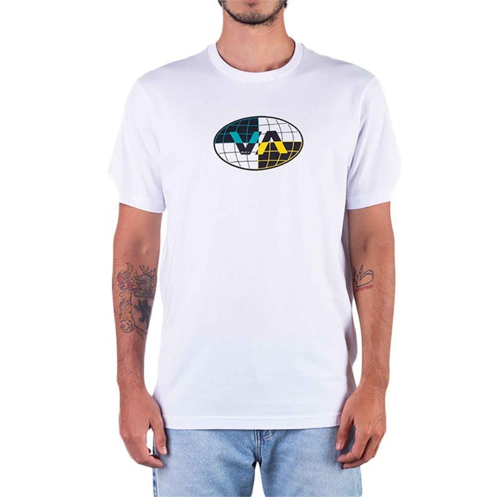 Camiseta RVCA Global Inc Masculina Branco