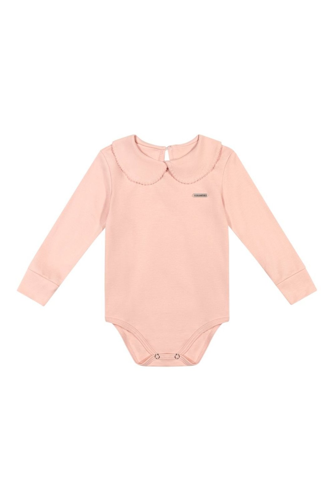 Infantil - Body Manga Longa Menina Gola Boneca Colorittá Rosa