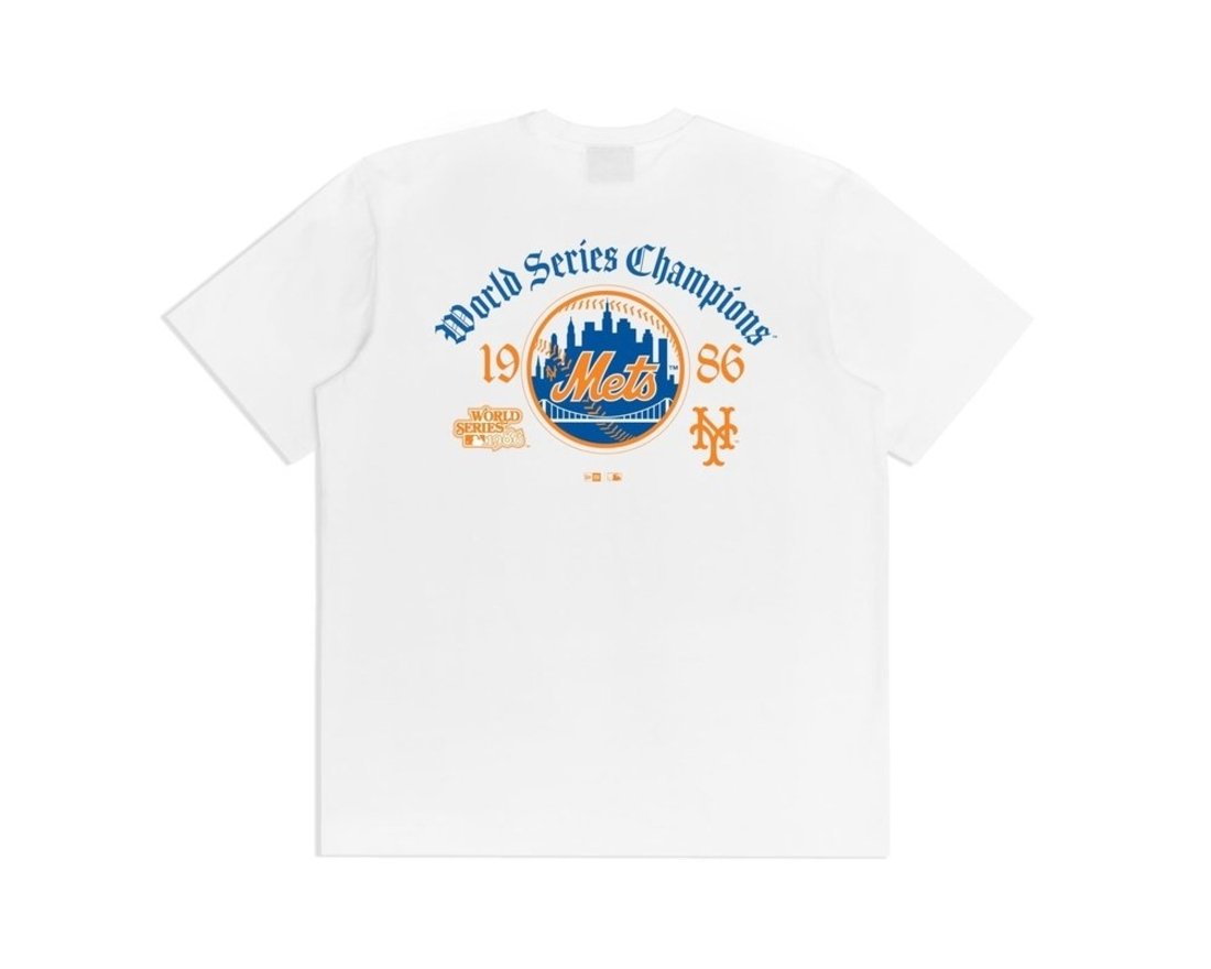 Camiseta New Era Regular New York Mets MLB Branco