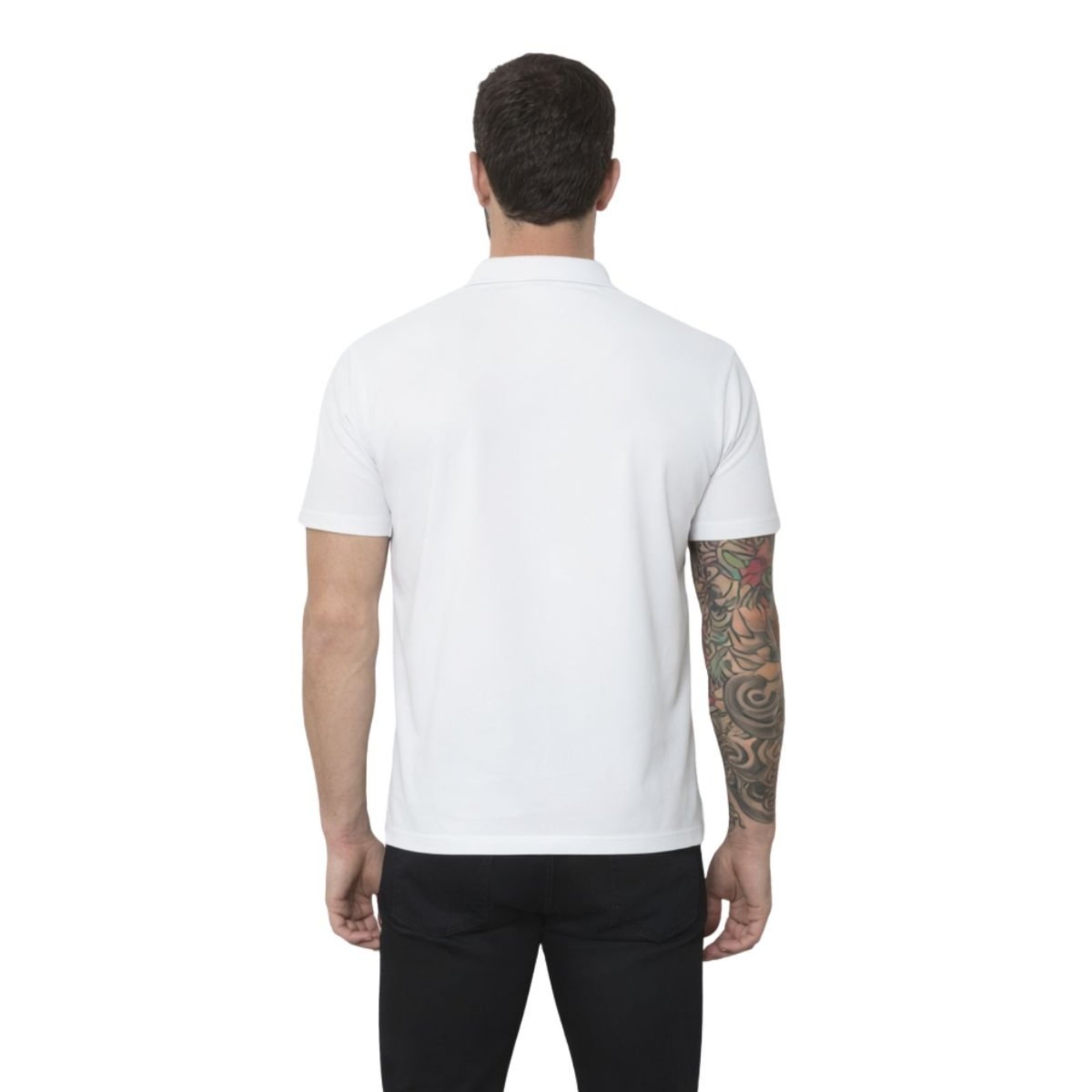 Camisa Polo Masculina Poliamida Elastano Premium Branco