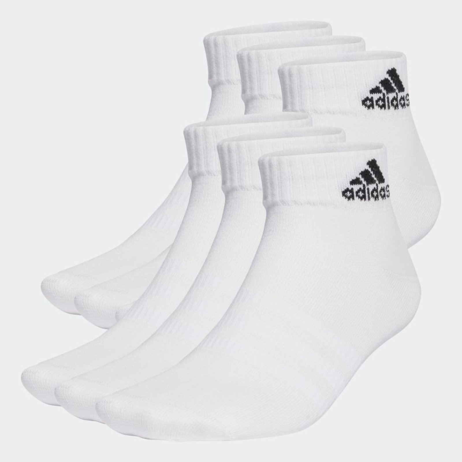 Vista 3 Meias Finas E Leves Sportswear Ankle 6 Pares adidas Performance adidas performance branco