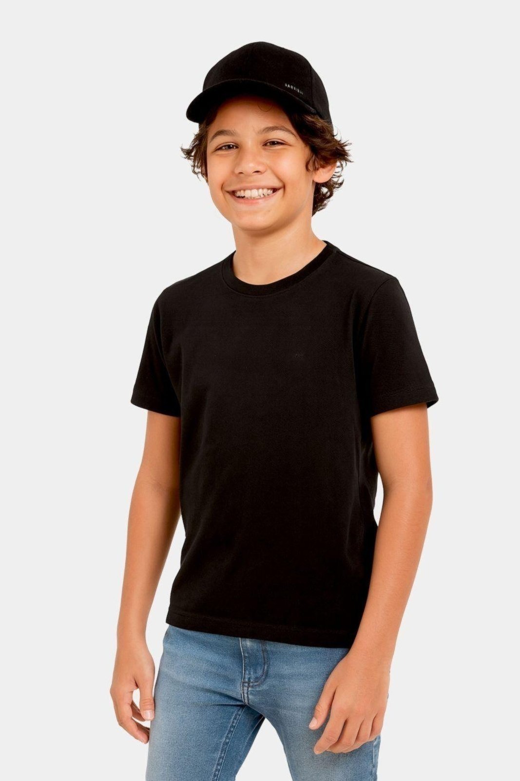Vista 3 Infantil - Camiseta Aramis Piquet Algodão Peruano branco Aramis branco