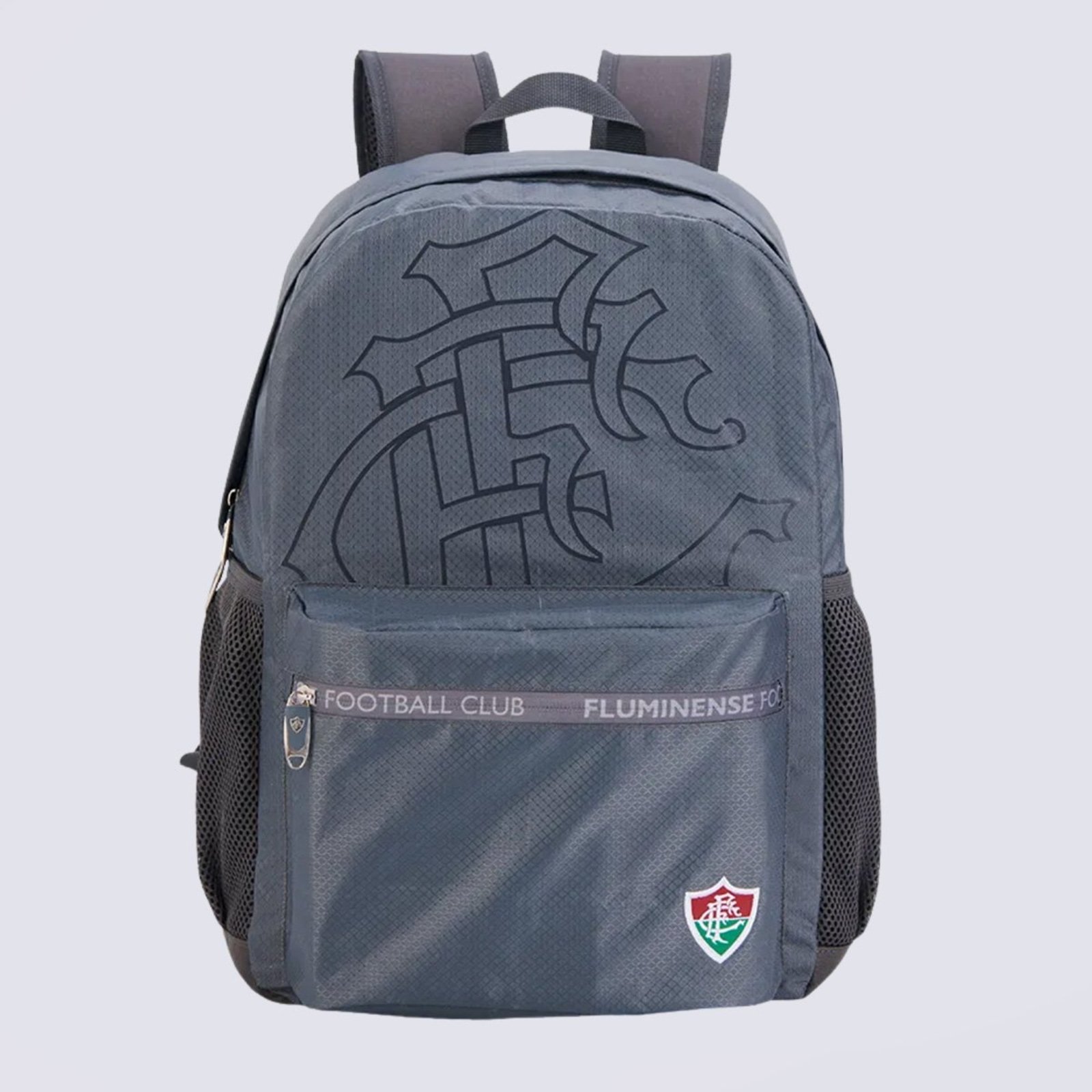 Infantil - Mochila Fluminense Esportiva Cinza e Preta