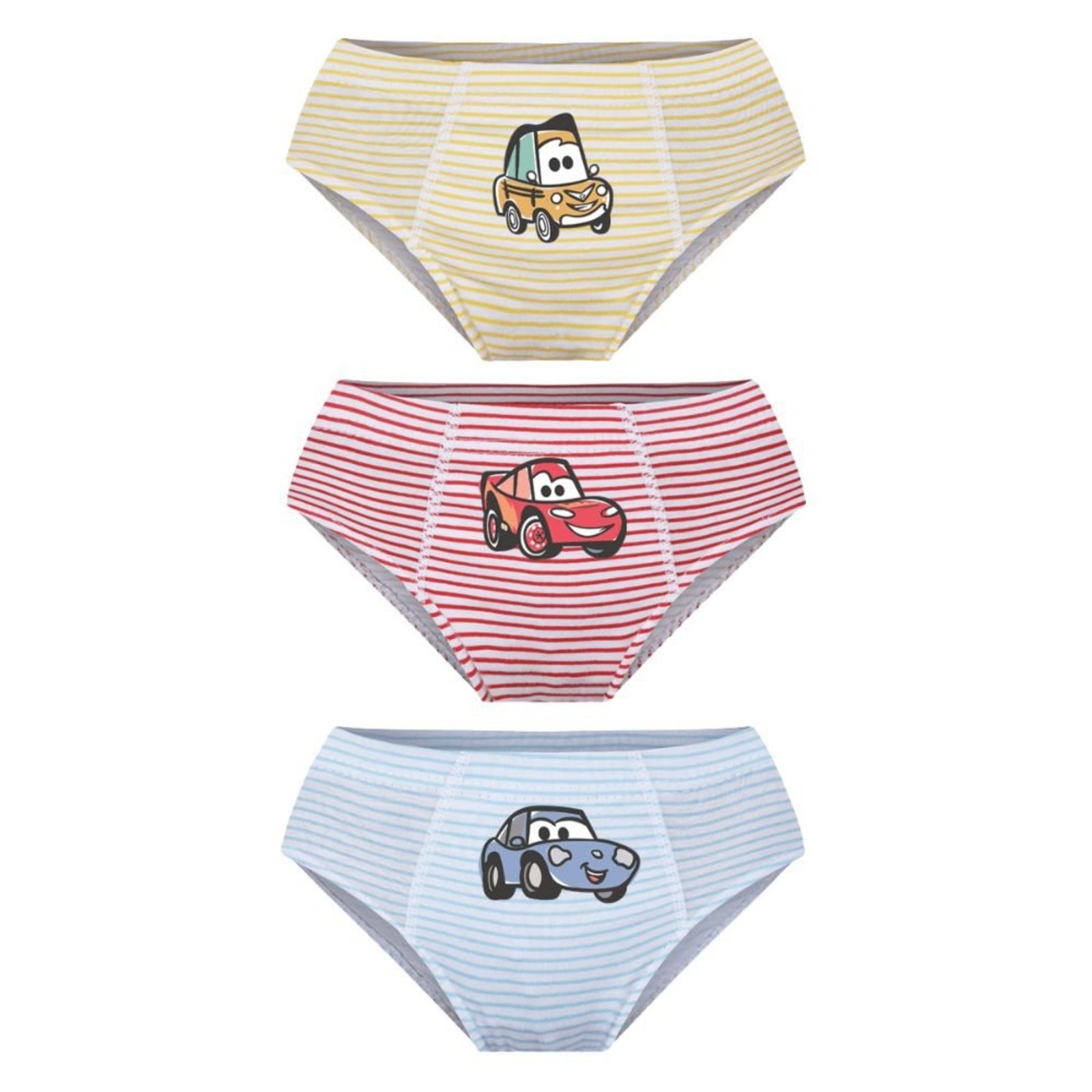 Kit 3 Cueca Slip Carros Lupo Algodão 175-089