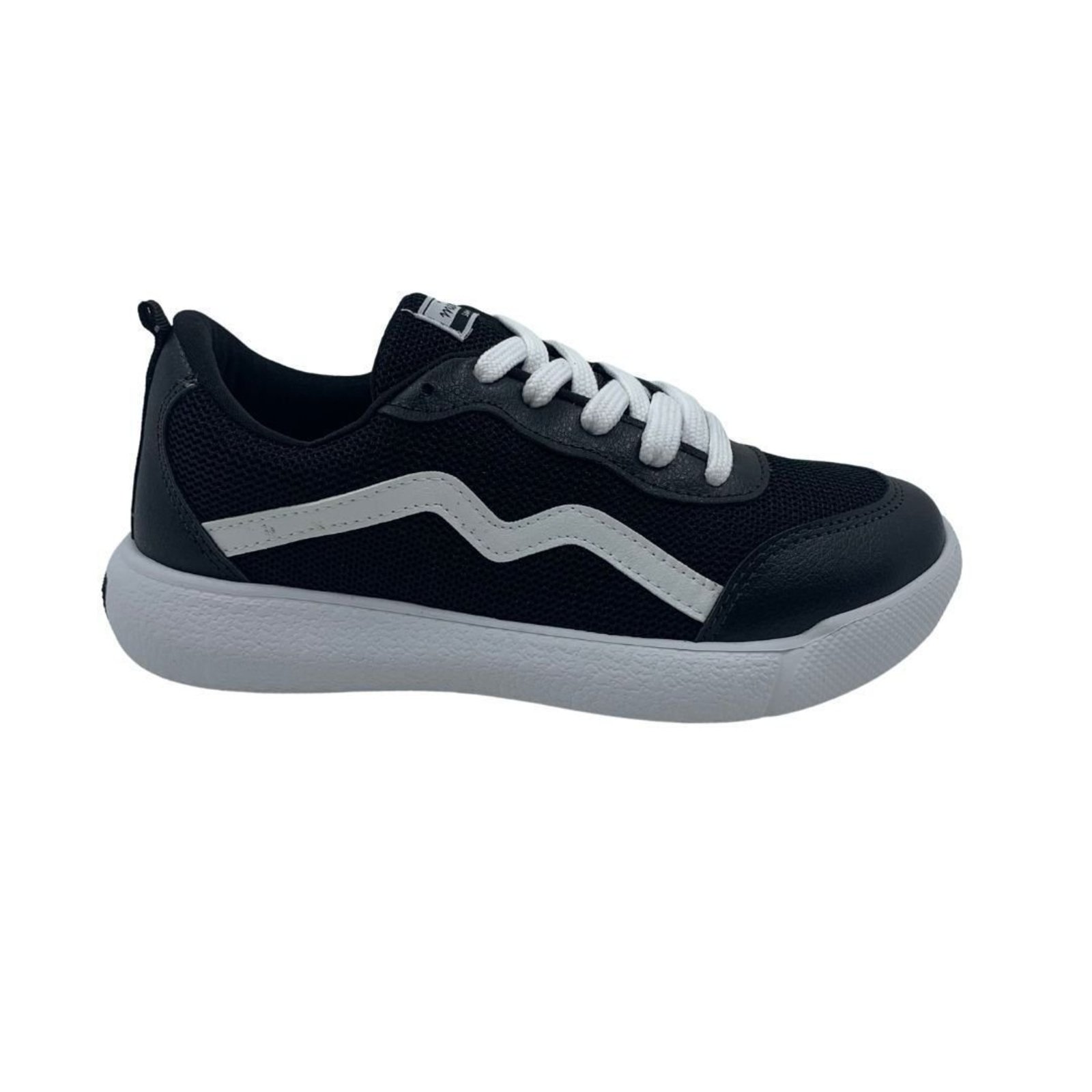 Infantil - Tênis Mini Sua Cia Preto e Branco 52203 EVA Tecido - Preto - Mini Sua Cia