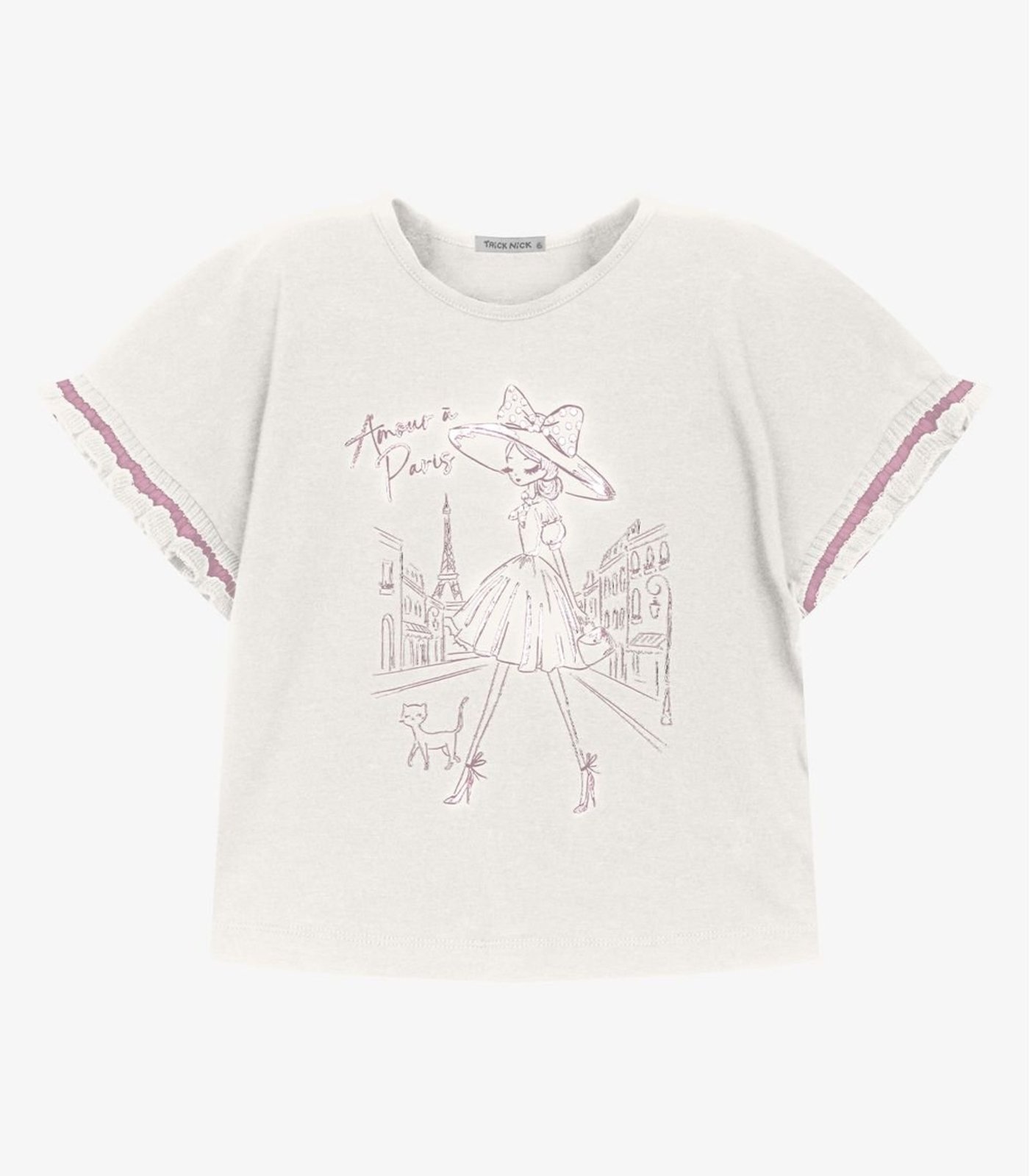 Infantil - Blusa Cotton Leve Com Estampa Trick Nick Bege