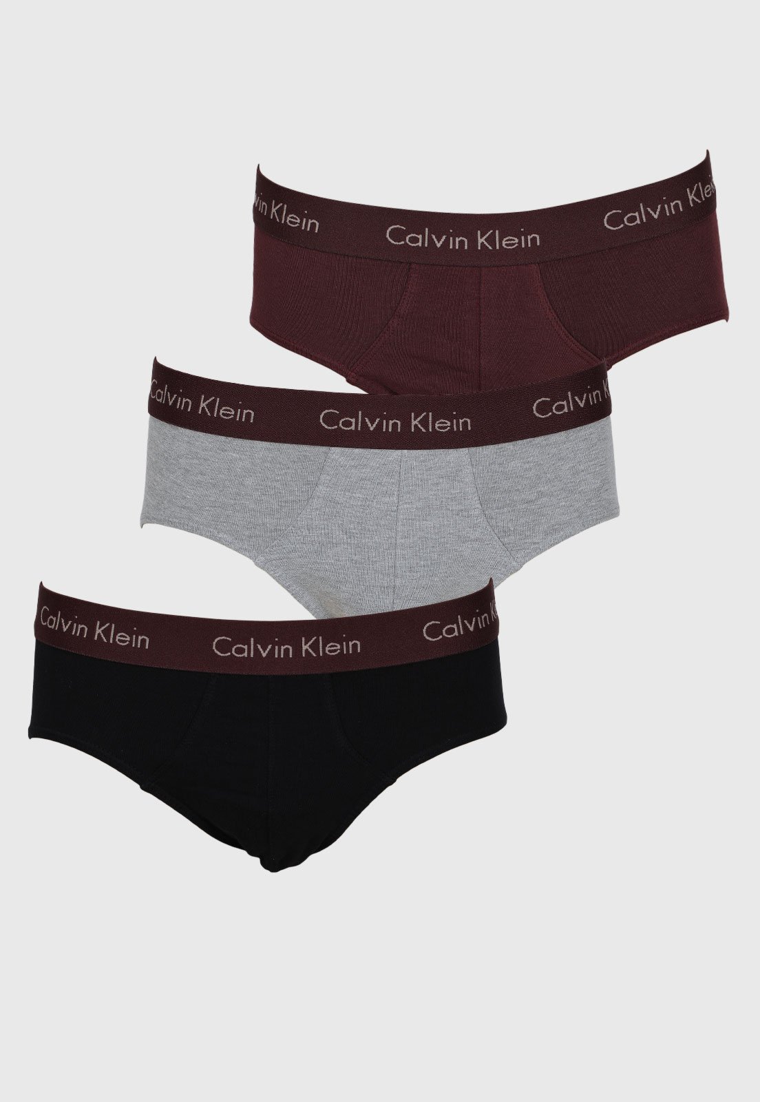 Kit 3 Cuecas Brief Masculina Calvin Klein Underwear Preta