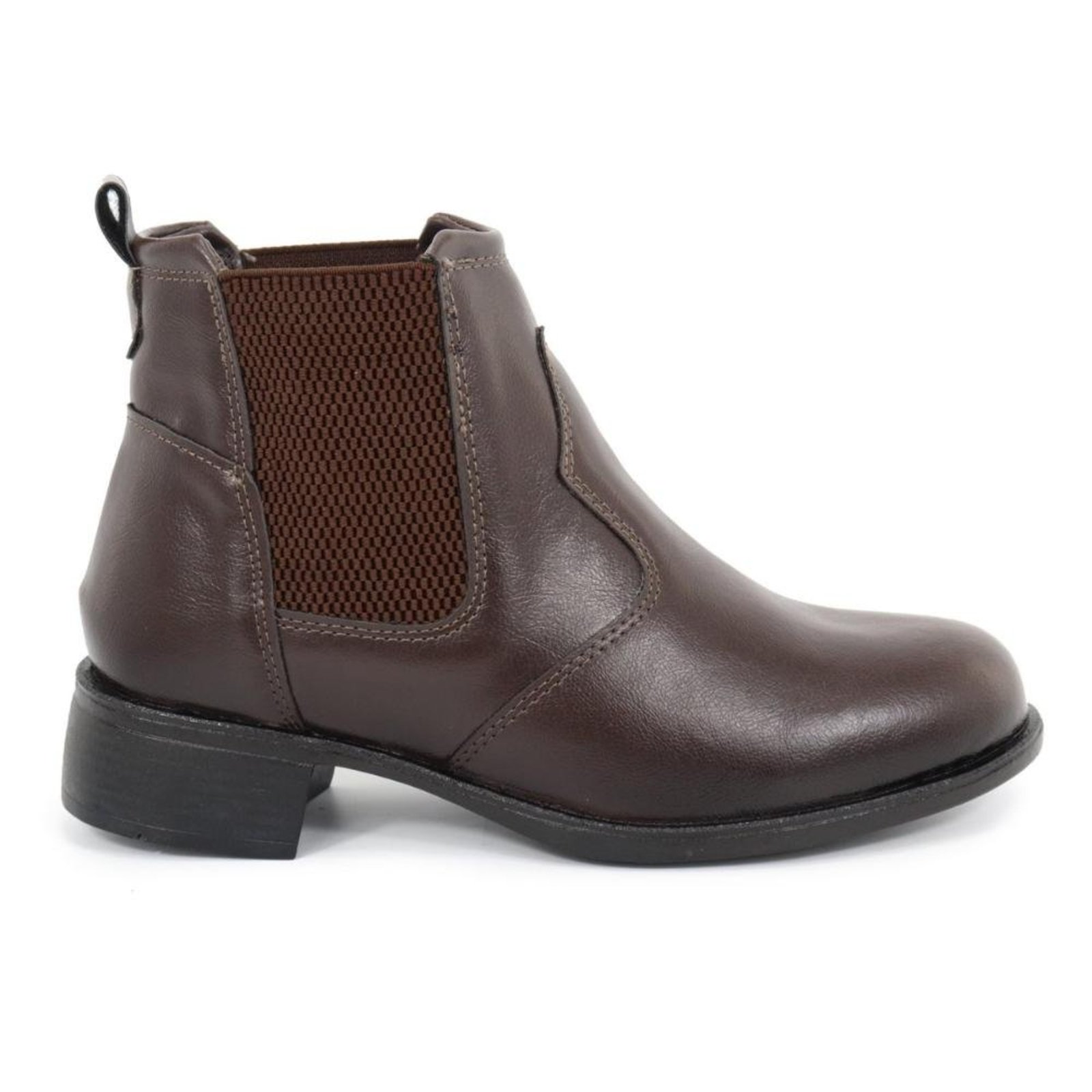 Bota Chelsea Feminina Confortável Resistente Marrom 34 Marrom