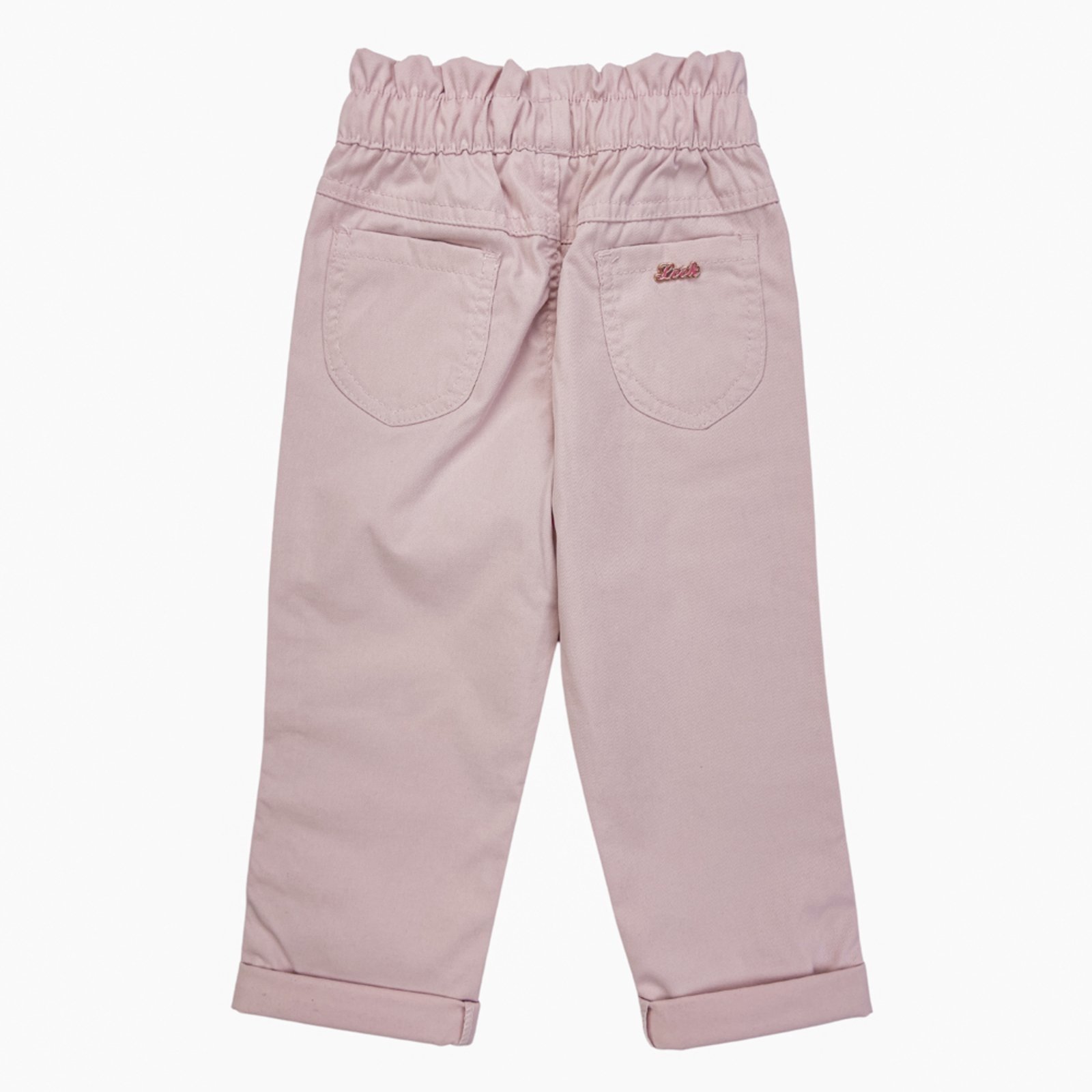 Vista 3 Infantil - Calça Look Jeans Clochard Sarja Rosa rosê rosa Look Jeans rosê rosa