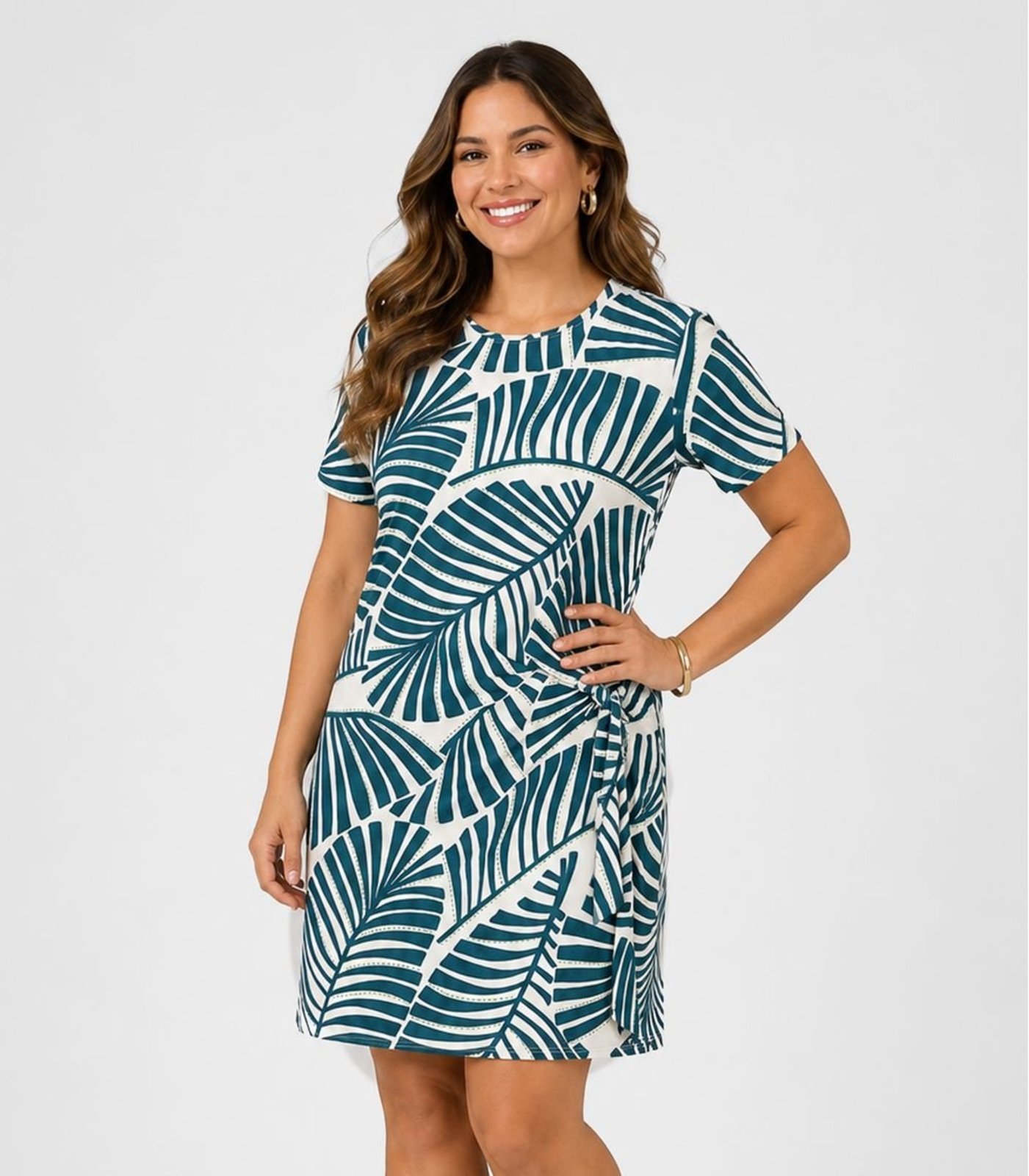 Vestido Feminino Amarração Em Molde Infinita Cor Bege