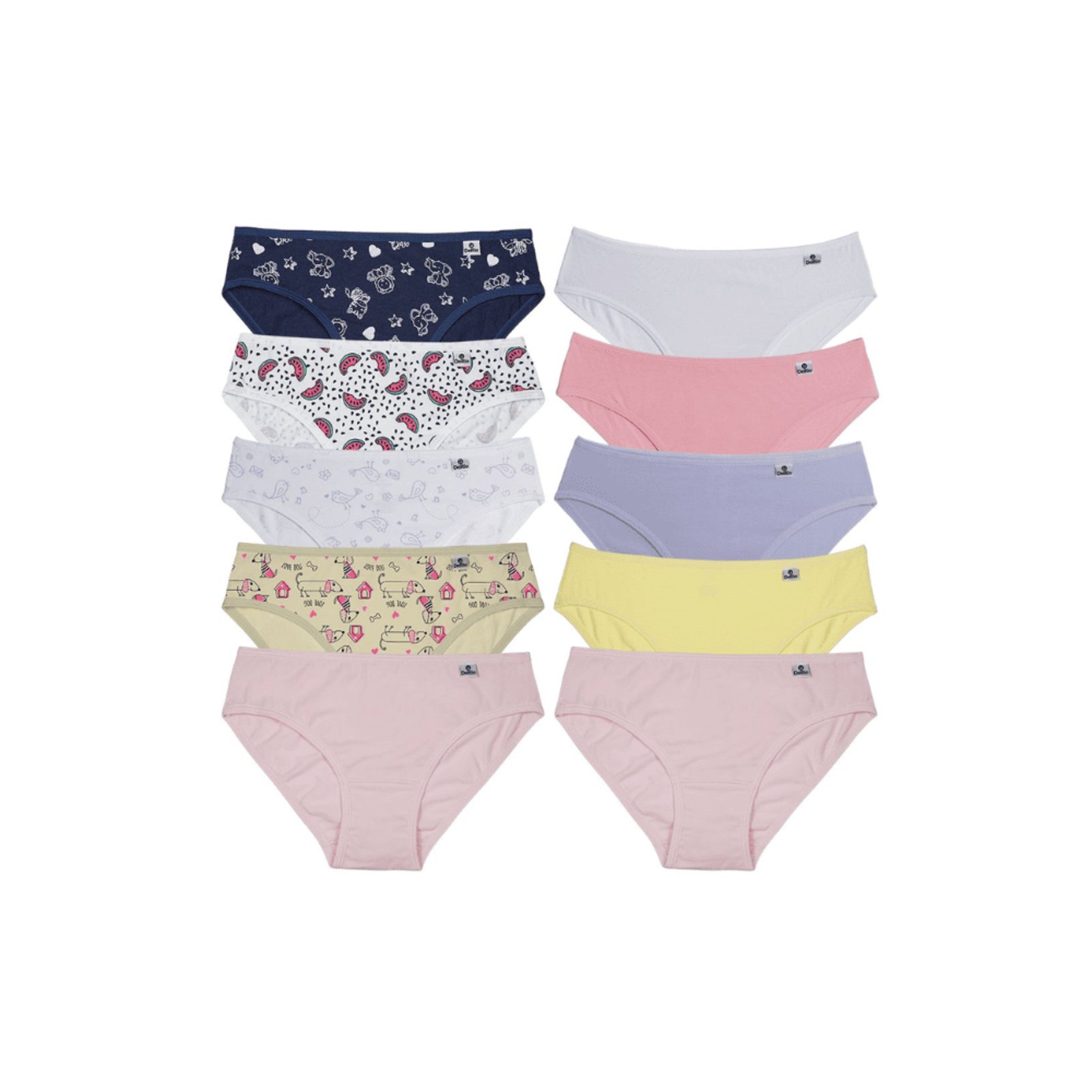 Kit 10 Calcinhas Cotton Miss DelRio