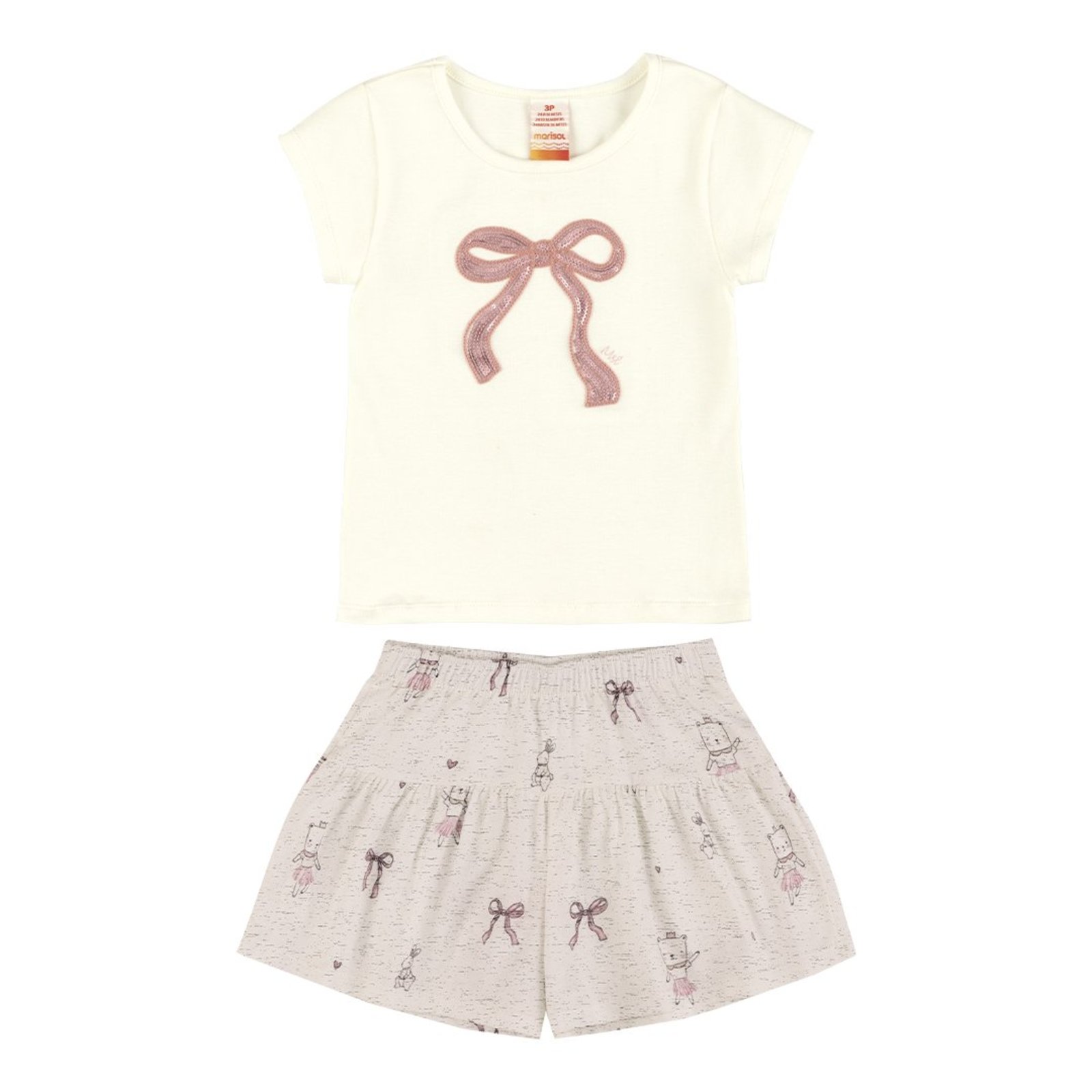 Infantil - Conjunto Curto Laço Menina Marisol