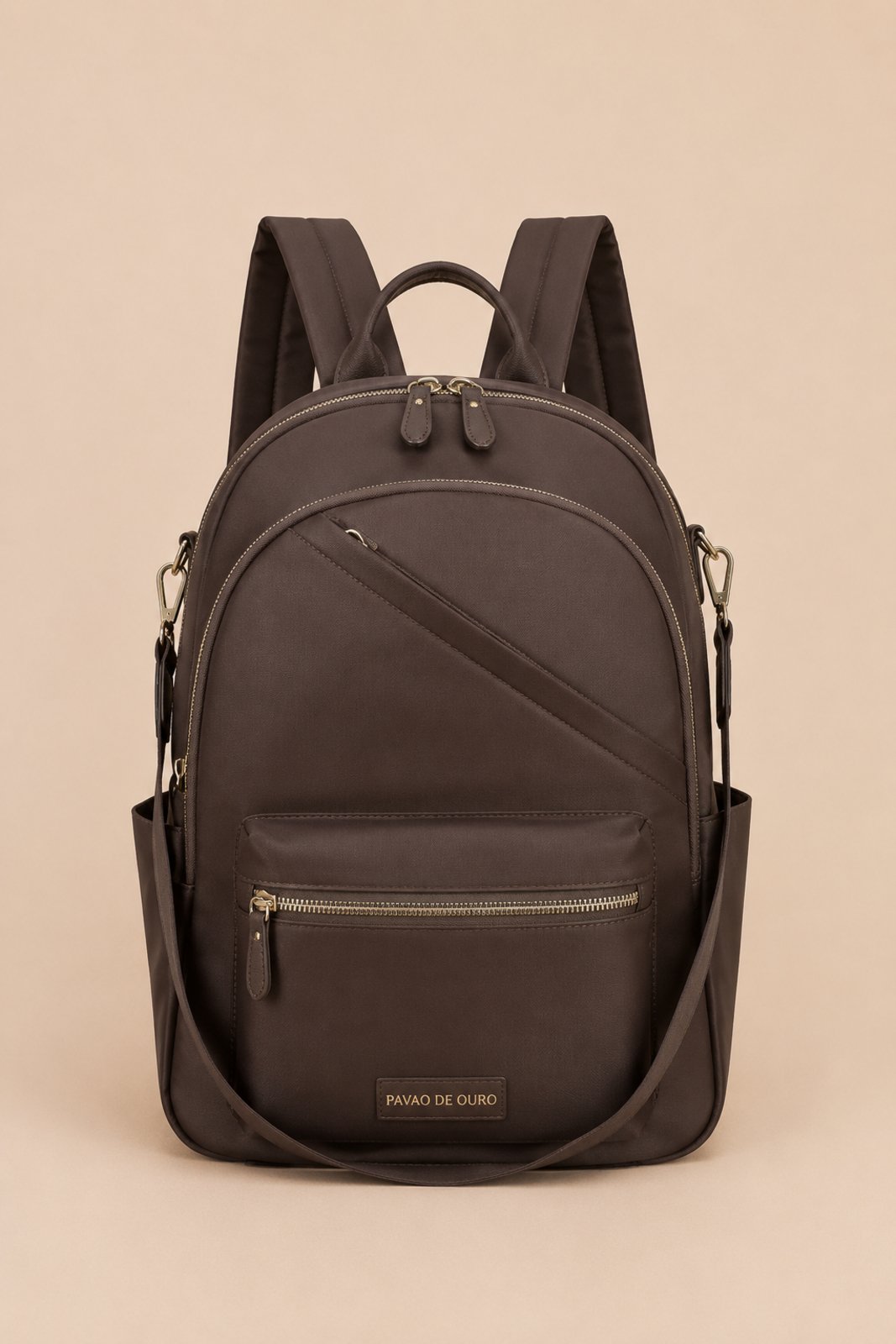 Mochila Grande Prax D Bell Outlet Fashion Marrom escuro