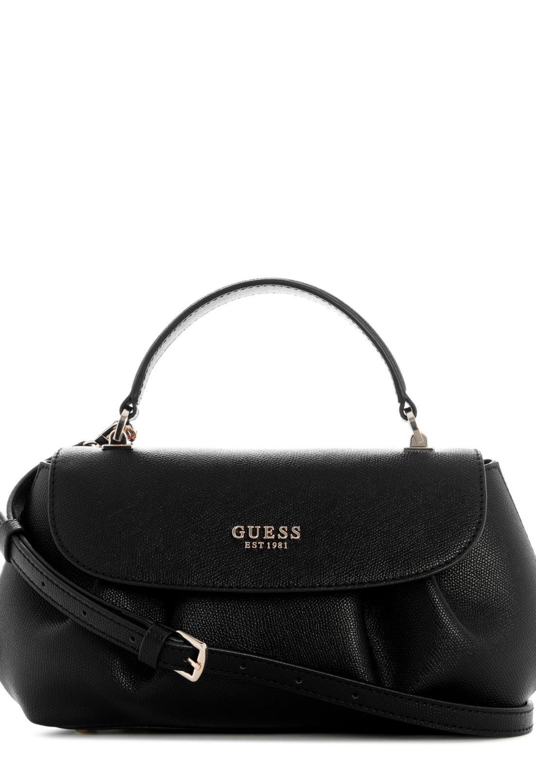 Bolsa Guess Amorette de Mão Flap Preto