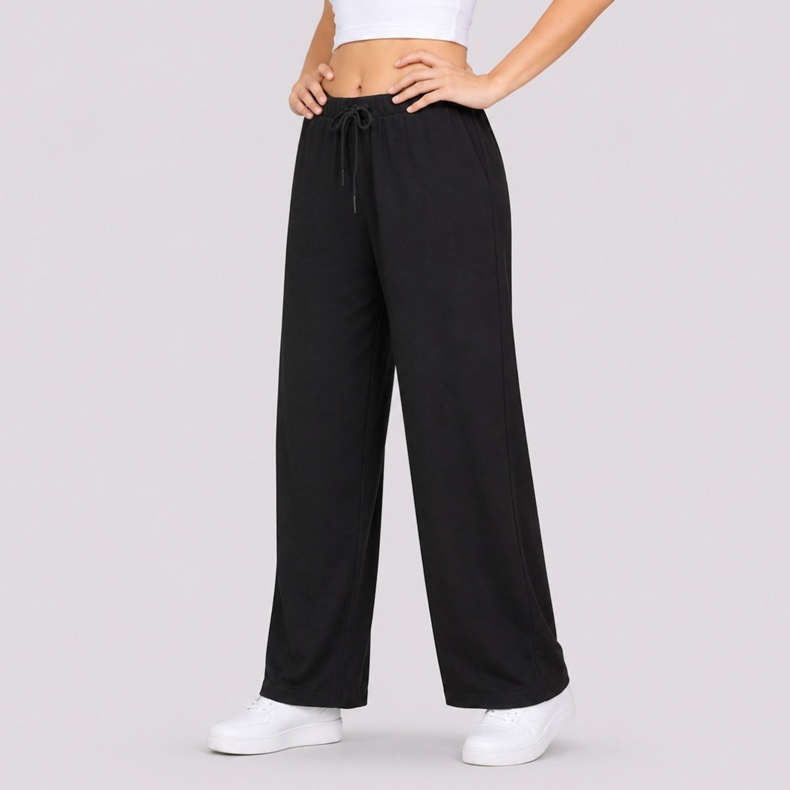 Calça Fila Reta Rib Feminina All Black
