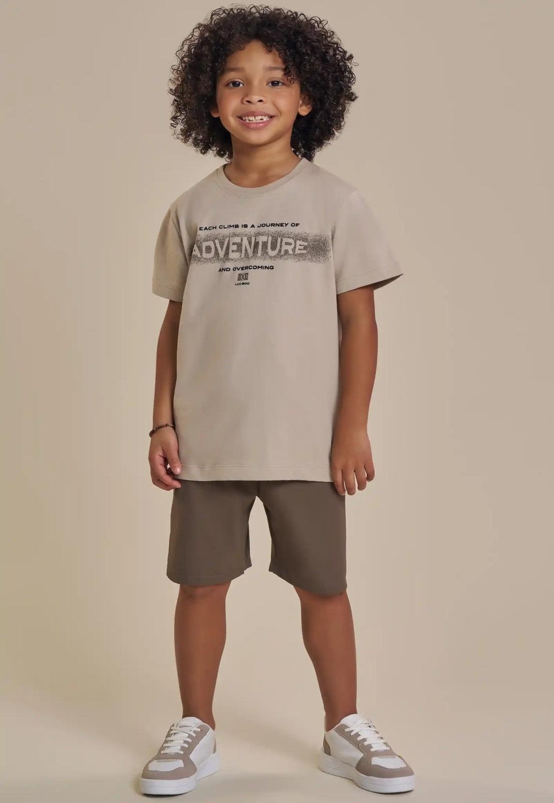 Infantil - Conjunto Menino Bege Adventure LucBoo 10 Bege