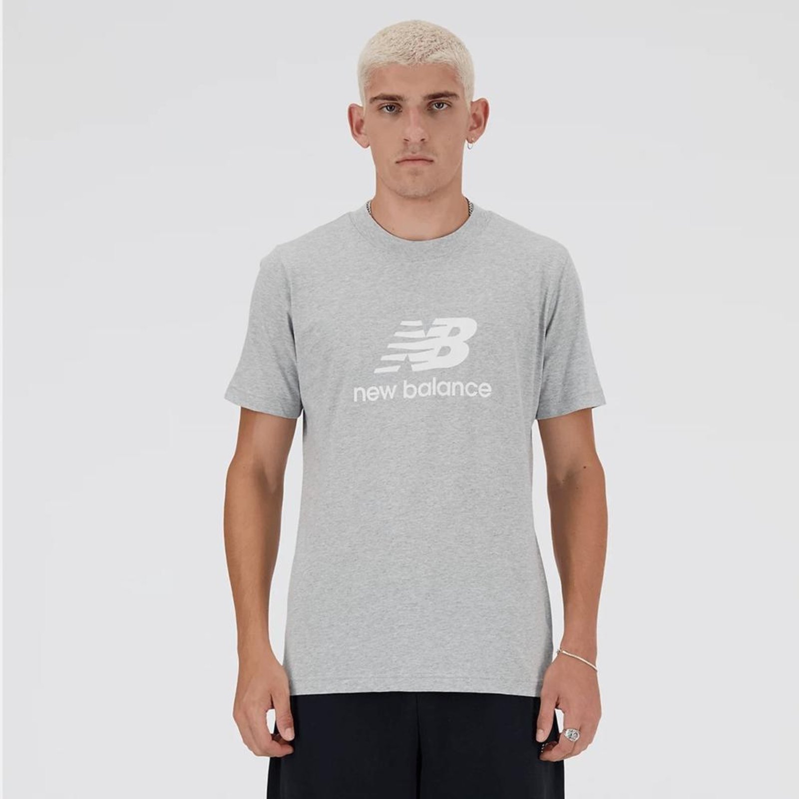 Camiseta Masculina New Balance Big Logo 1177511 Cinza G