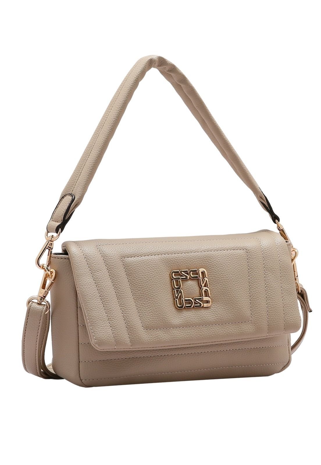 Bolsa Feminina Chenson Ferragem Chic Bege 3484806