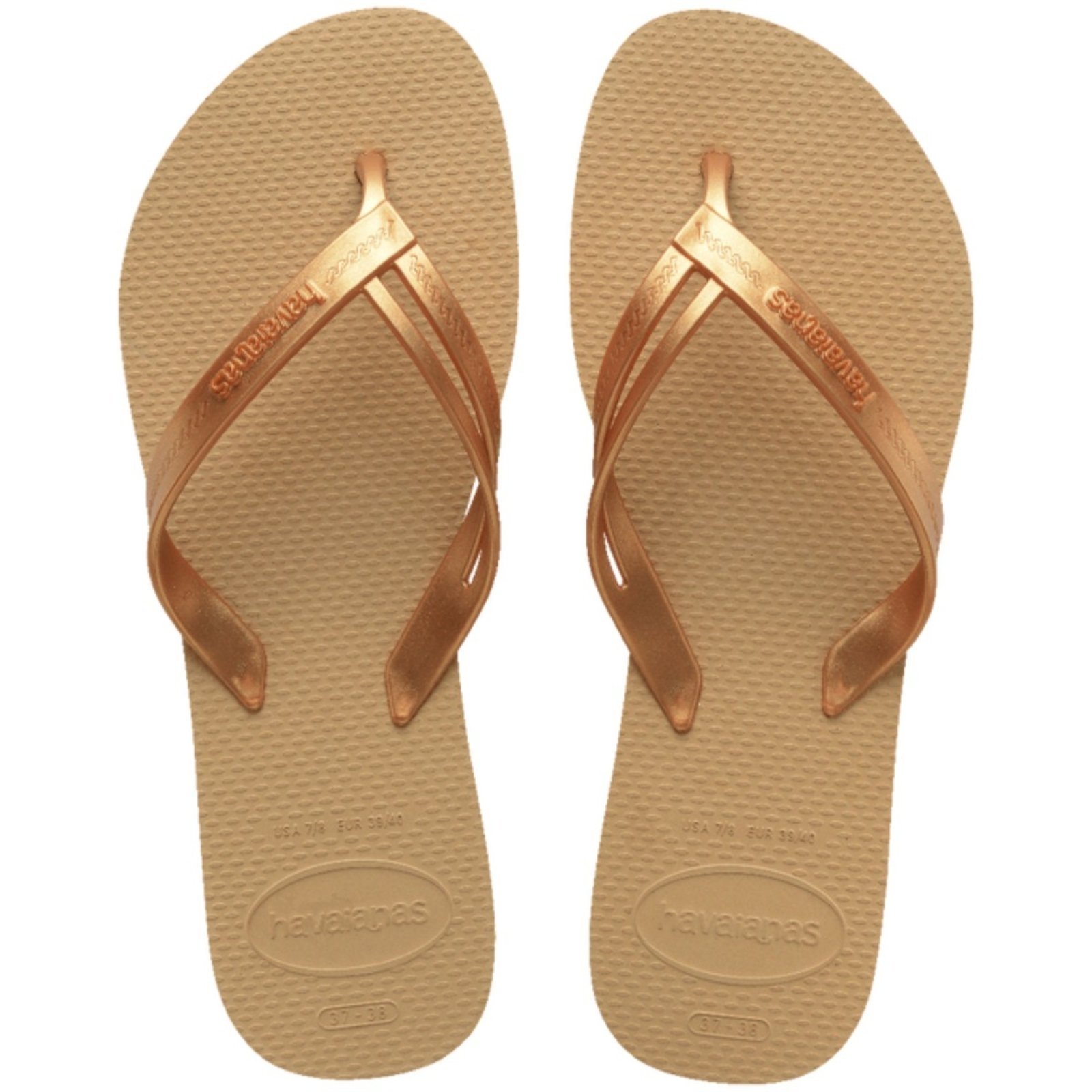 Vista 2 Chinelo Havaians Feminino Elegance Havaianas dourado Havaianas dourado