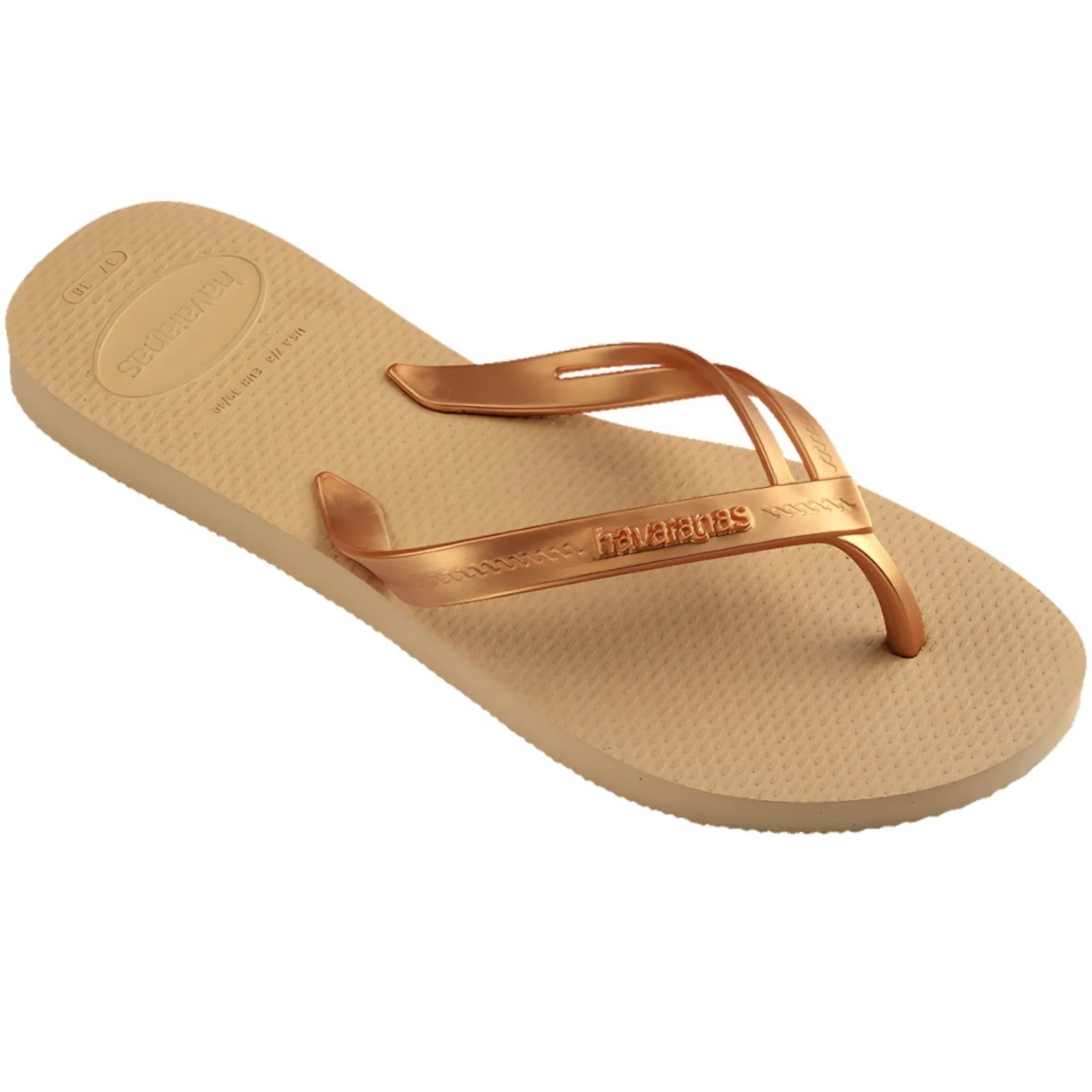 Vista 3 Chinelo Havaians Feminino Elegance Havaianas dourado Havaianas dourado