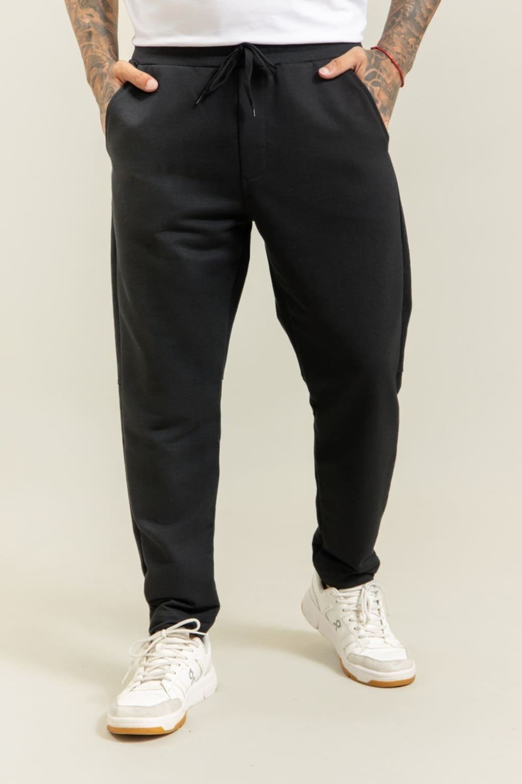 Calça Moletom Masculina Color Com Elástico e Cordão Dialogo Preto