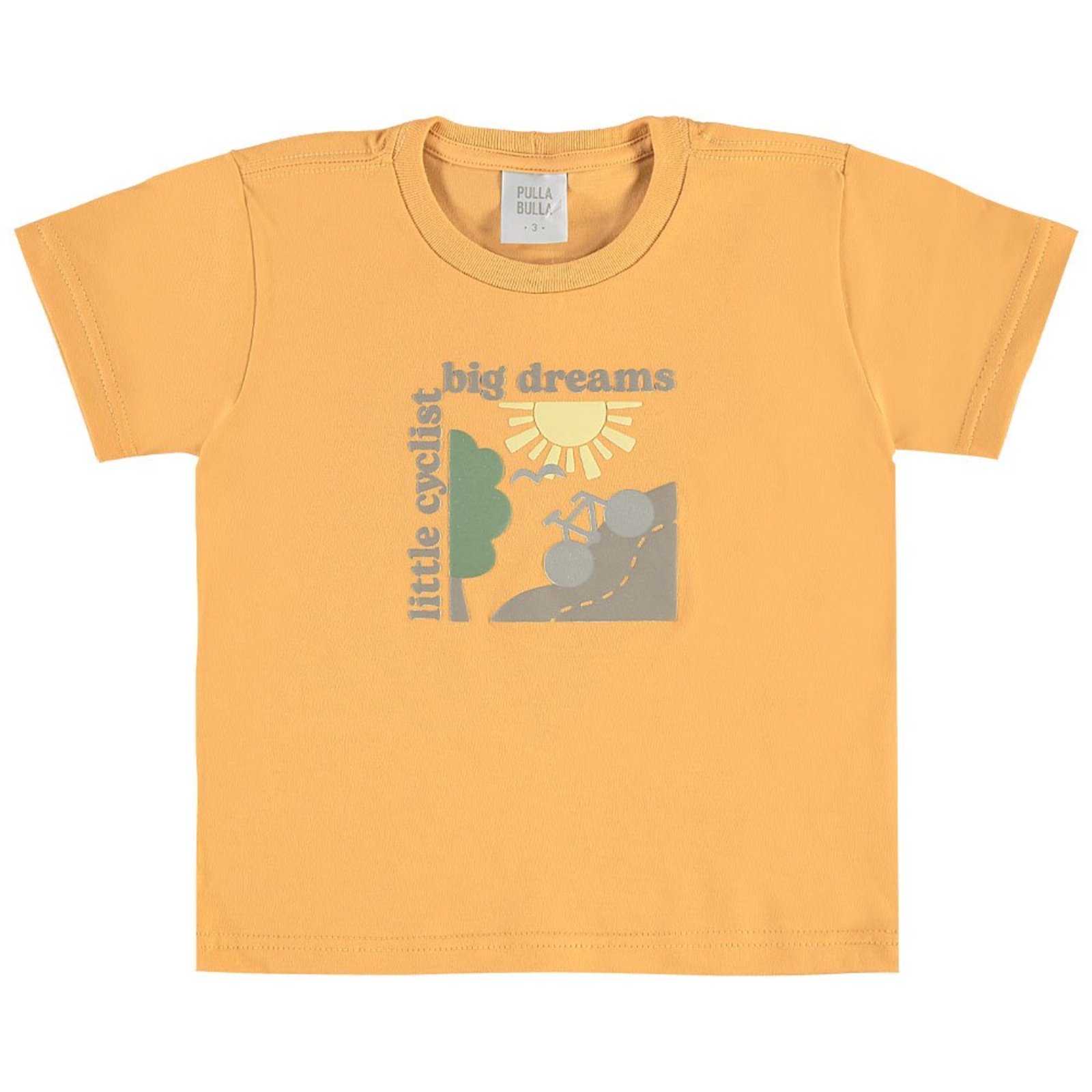 Infantil - Camiseta Bege Primeiros Passos Pulla Bulla Menino - 53755-595
