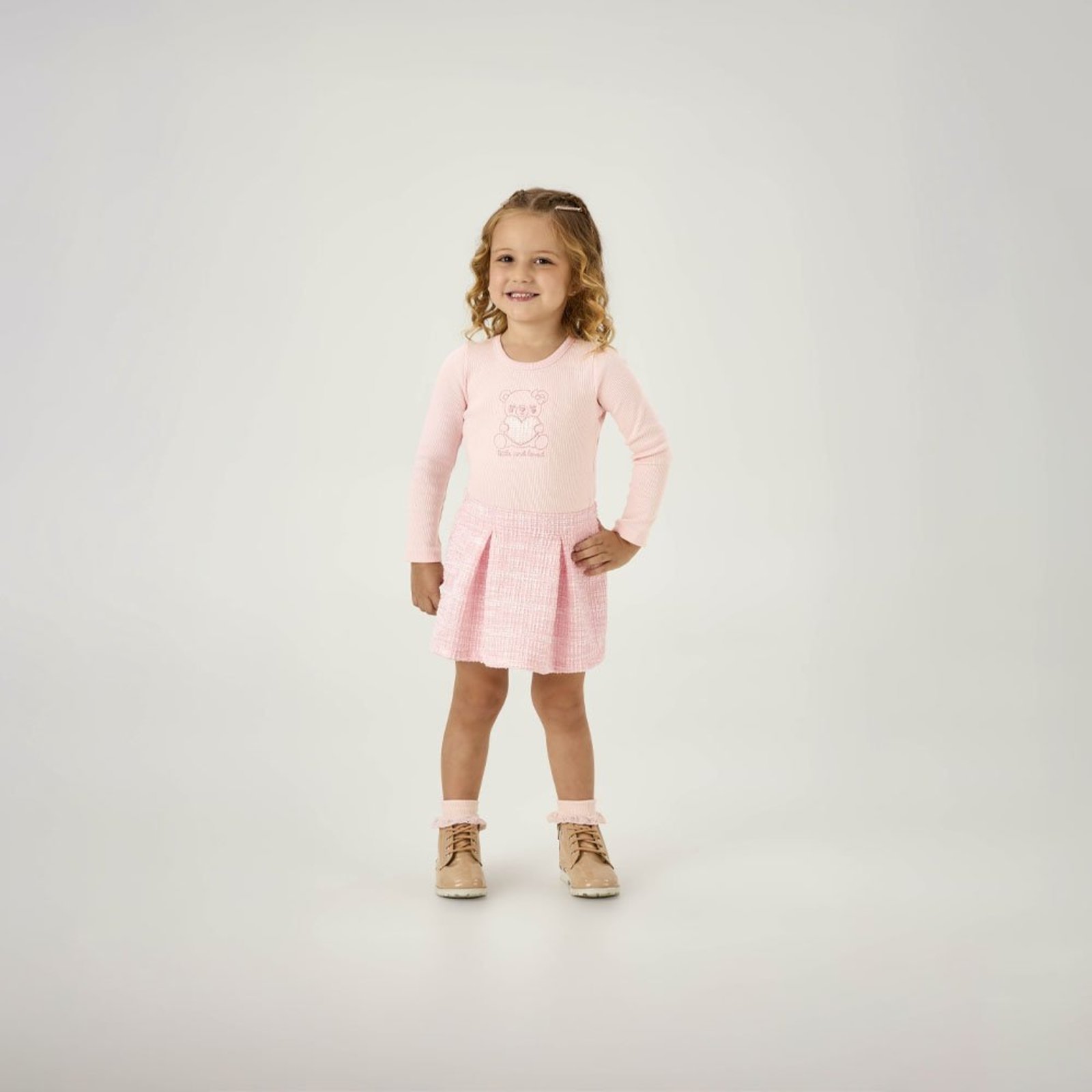 Infantil - Conjunto Rosa Primeiros Passos Pulla Bulla Menina - 55225-11