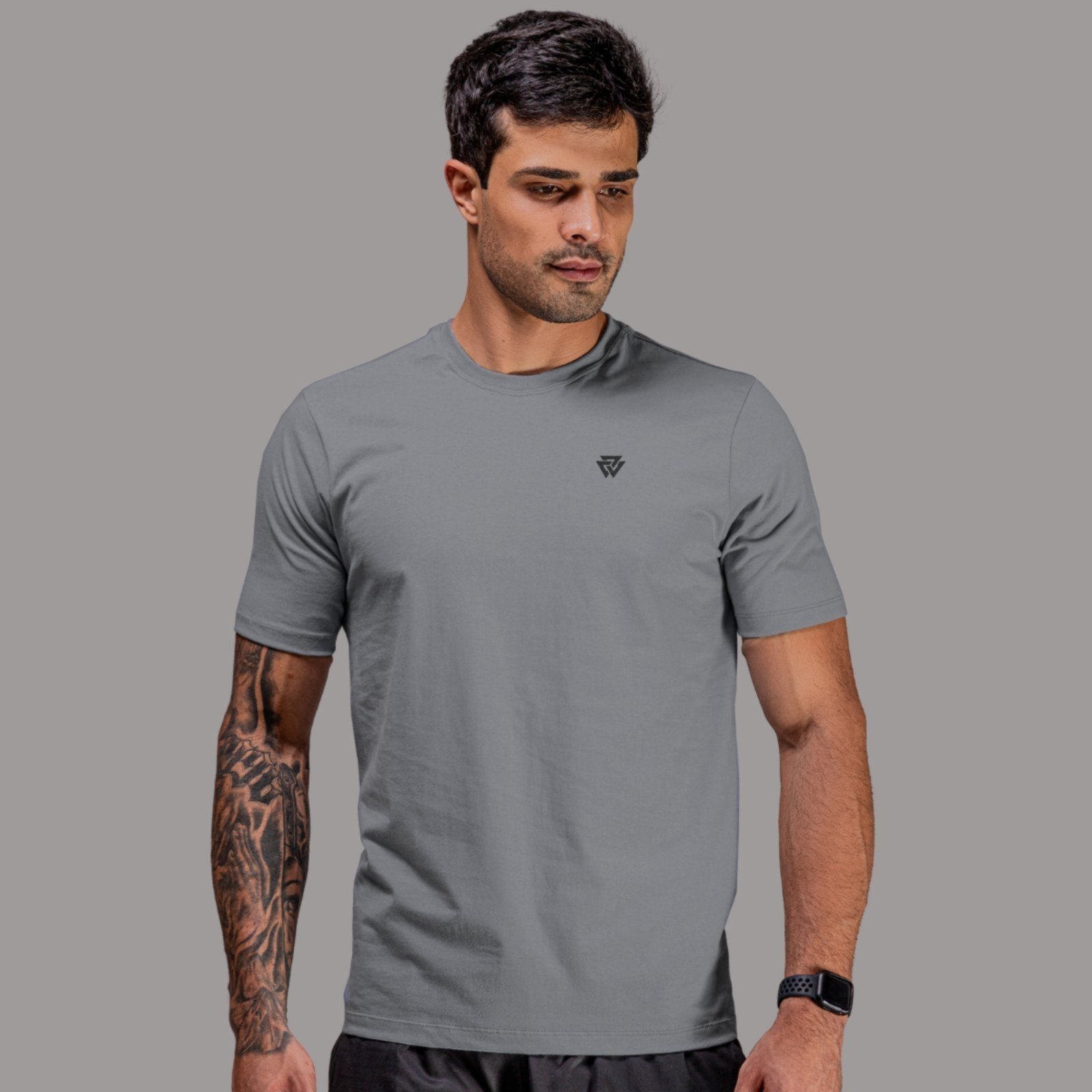 Volgatte – Camiseta Camisa Masculina 100% Algodão Cor Cinza