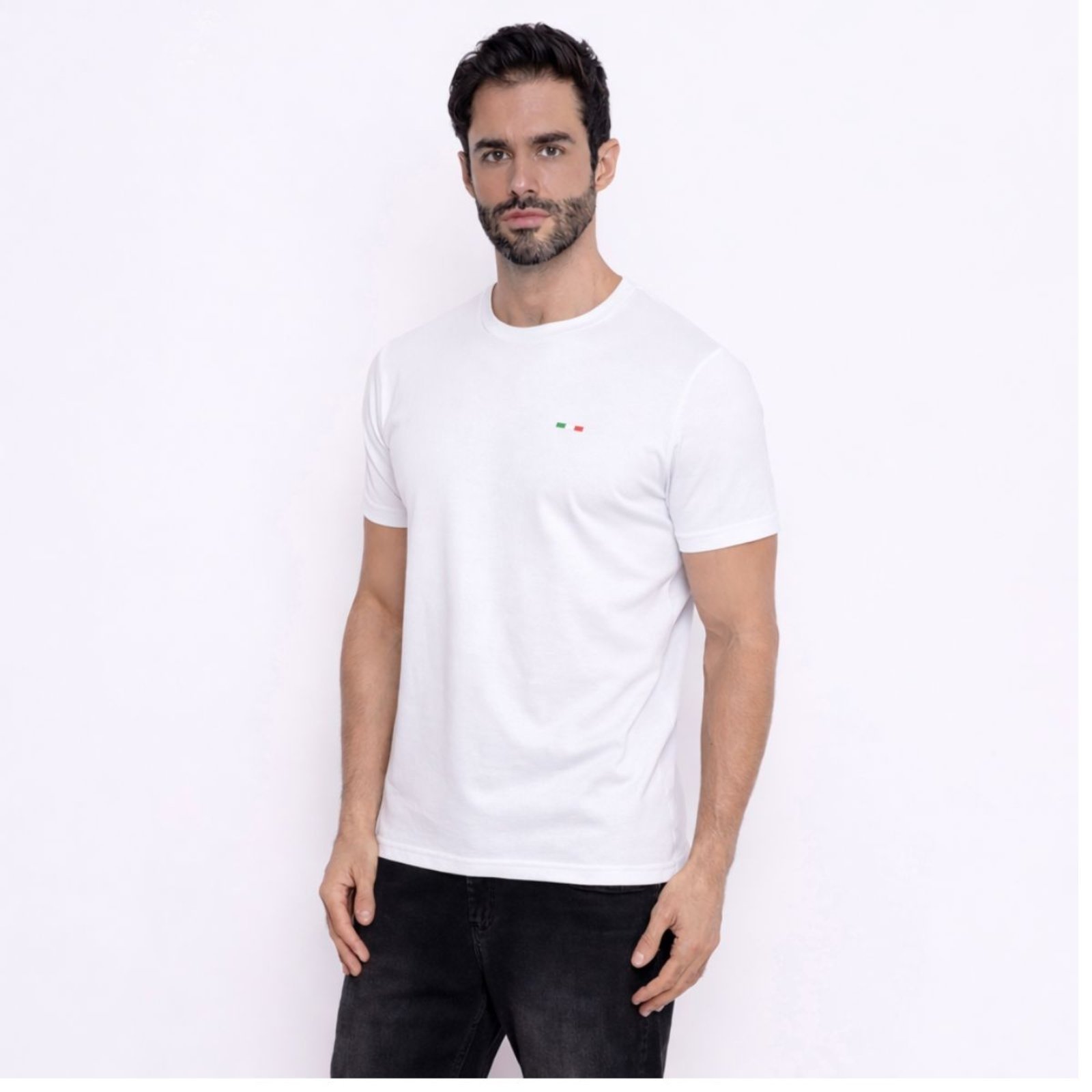 Camiseta Masculina Linha Premium Alta Costura Itália Moderna BRANCO