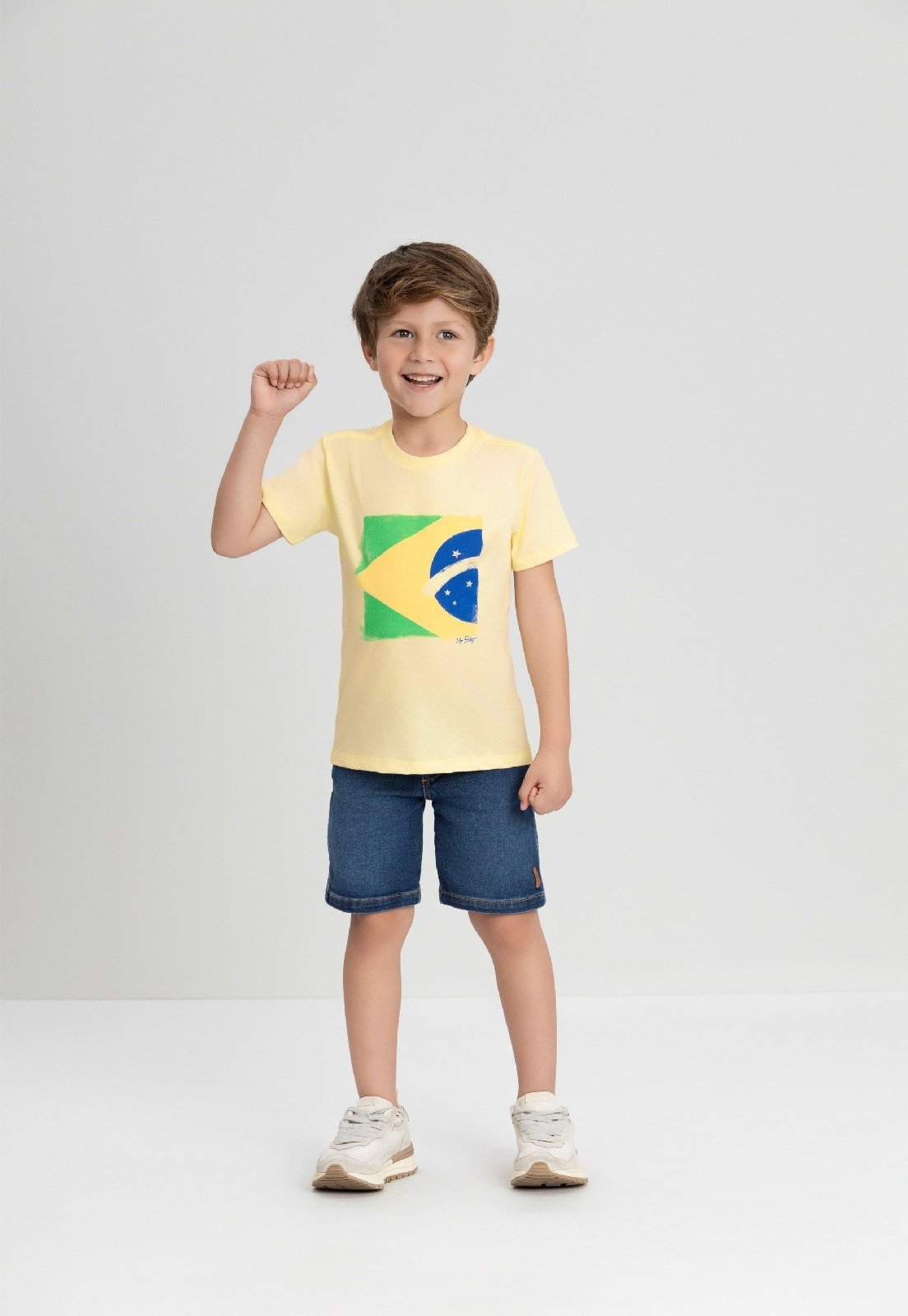 Infantil - Camiseta Unissex Bandeira de Seleções Up Baby Amarelo
