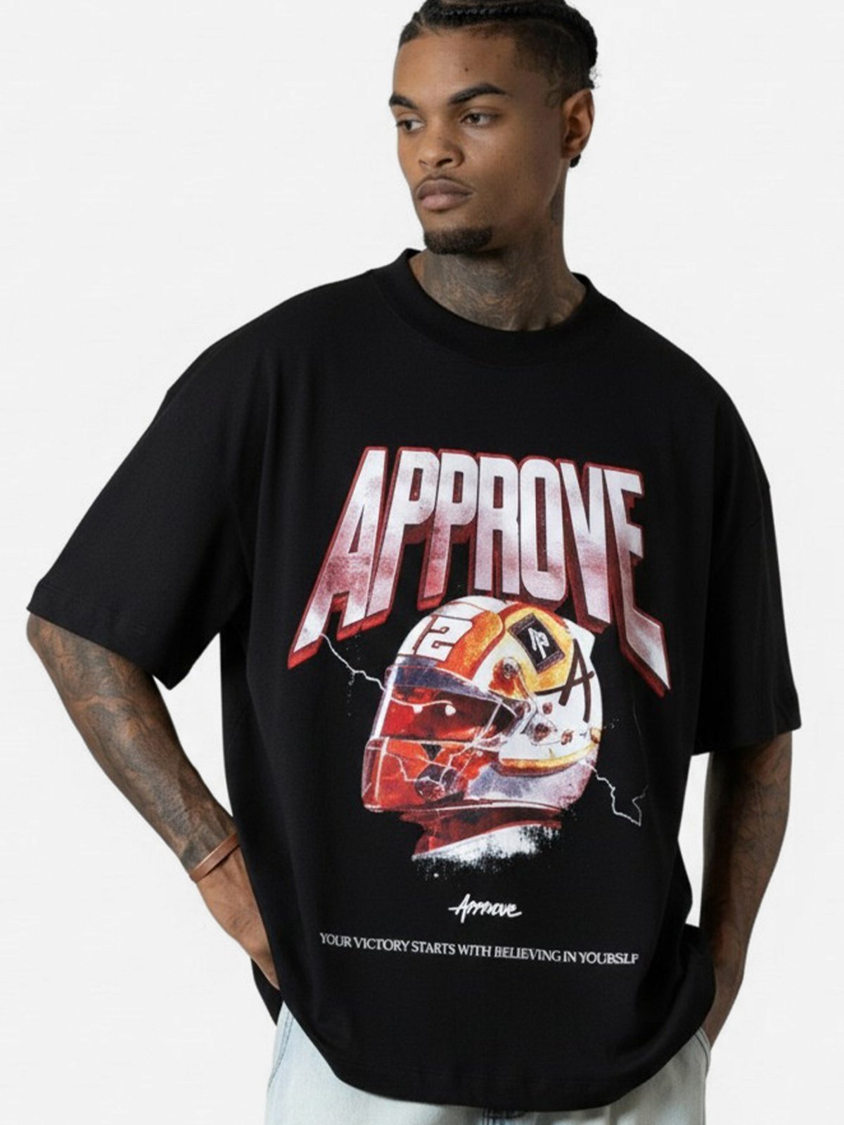 CAMISETA HUGE APPROVE GRAND PRIX - PRETO