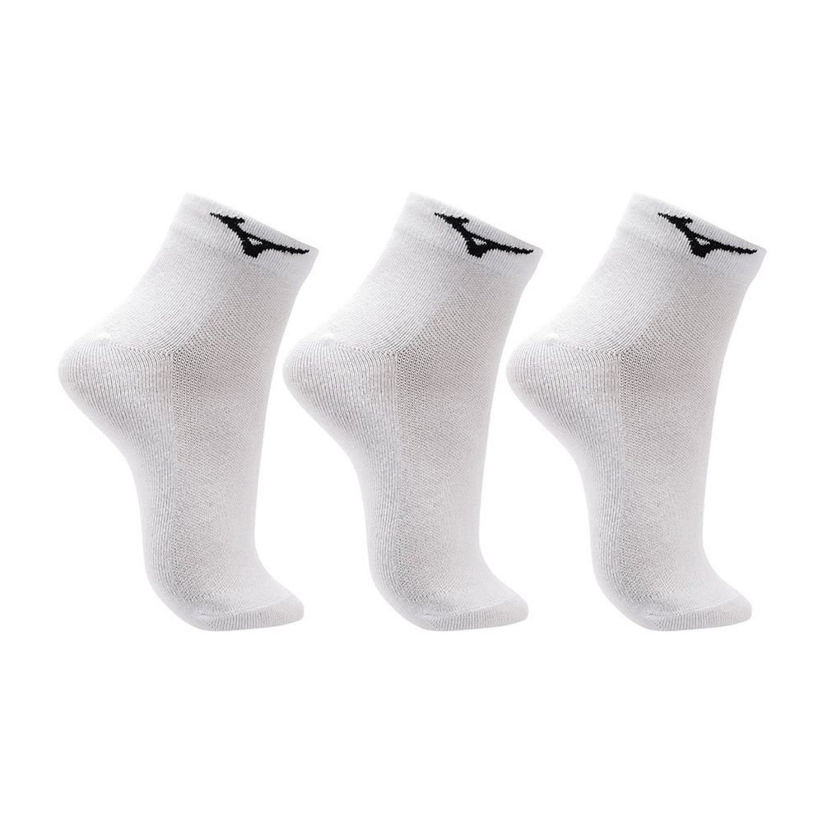 Kit Meia Cano Curto Mizuno Basic tam. 33-38 - Pacote com 3 pares