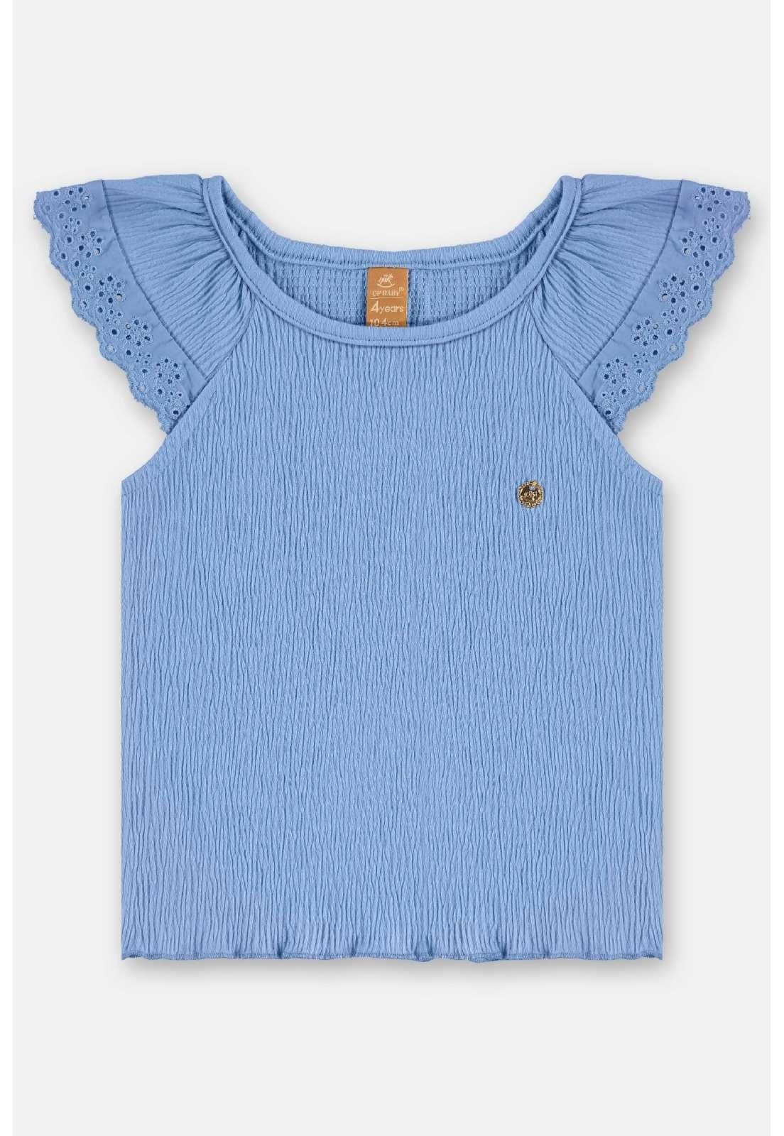 Infantil - Blusa em Algodão Texturizado Up Baby Azul