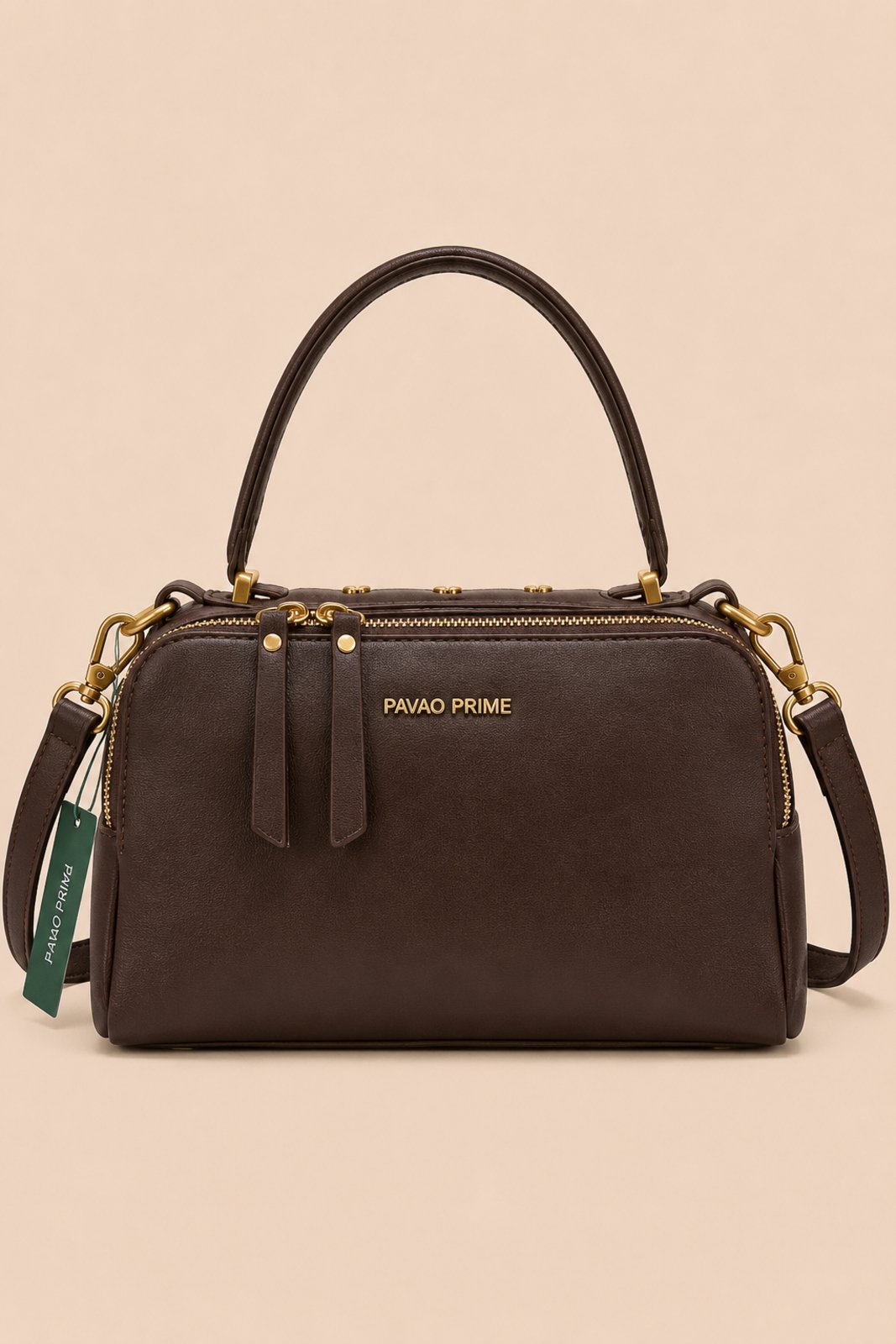 Bolsa Média D Bell Outlet Fashion Estruturada Café