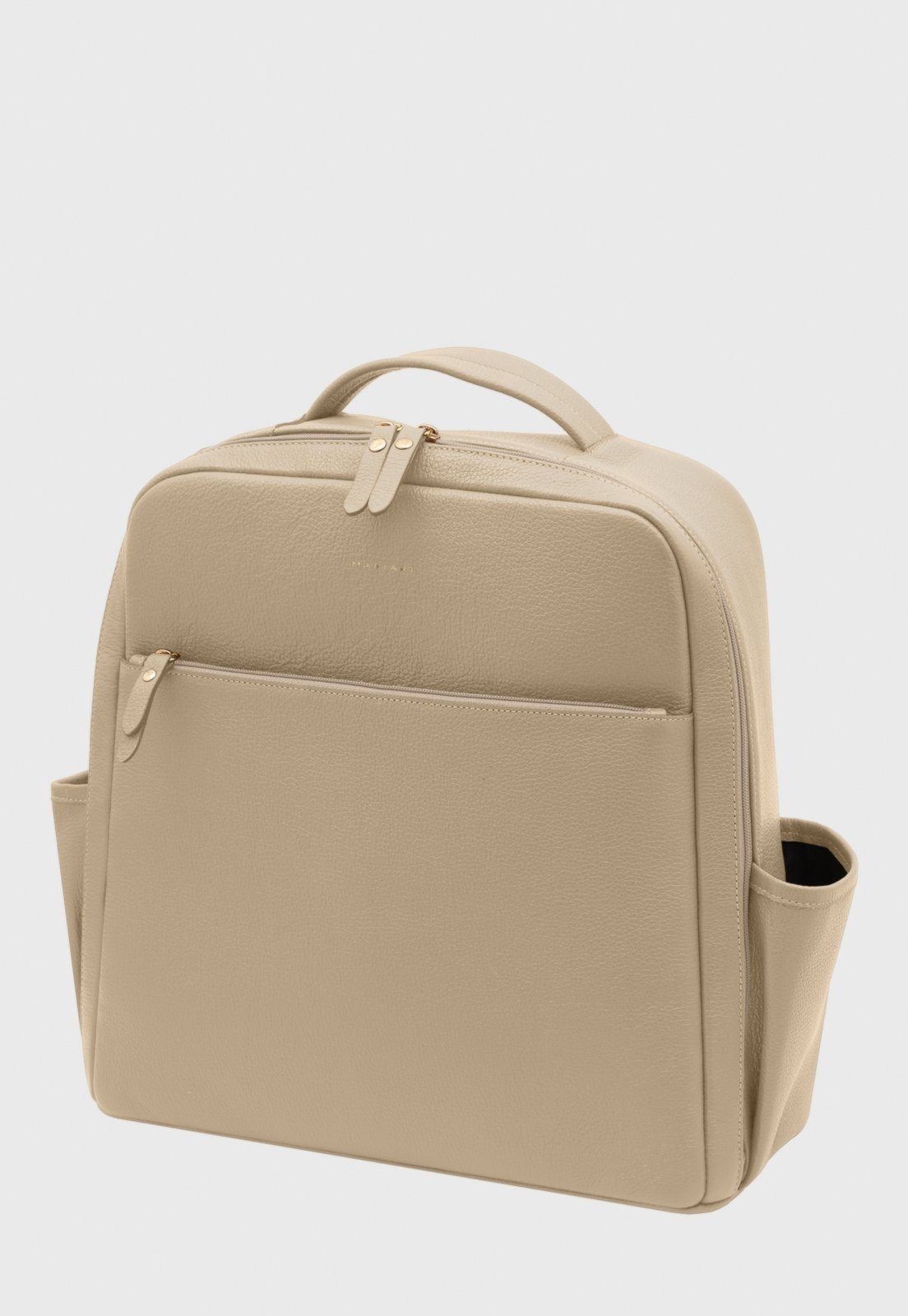 Mochila Maternidade Couro Mariart Mandacaru Aveia