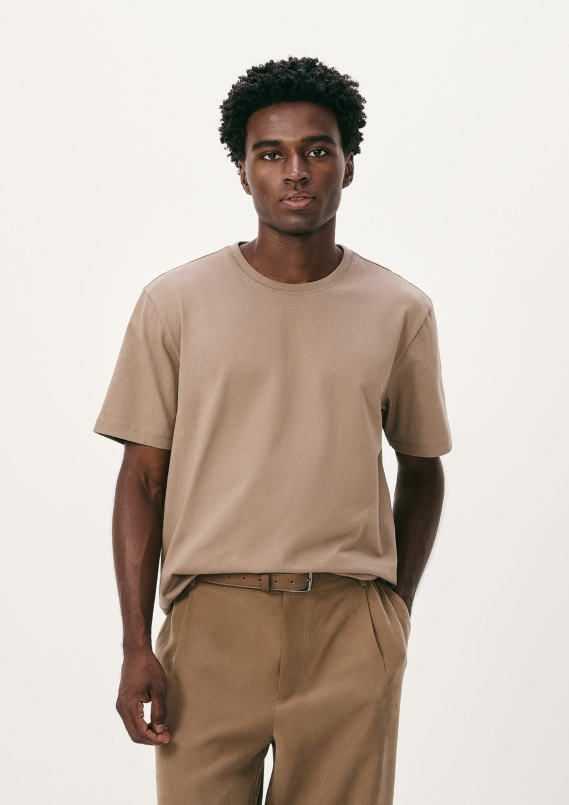 Camiseta Básica Masculina Comfort Super Cotton – Marrom XG