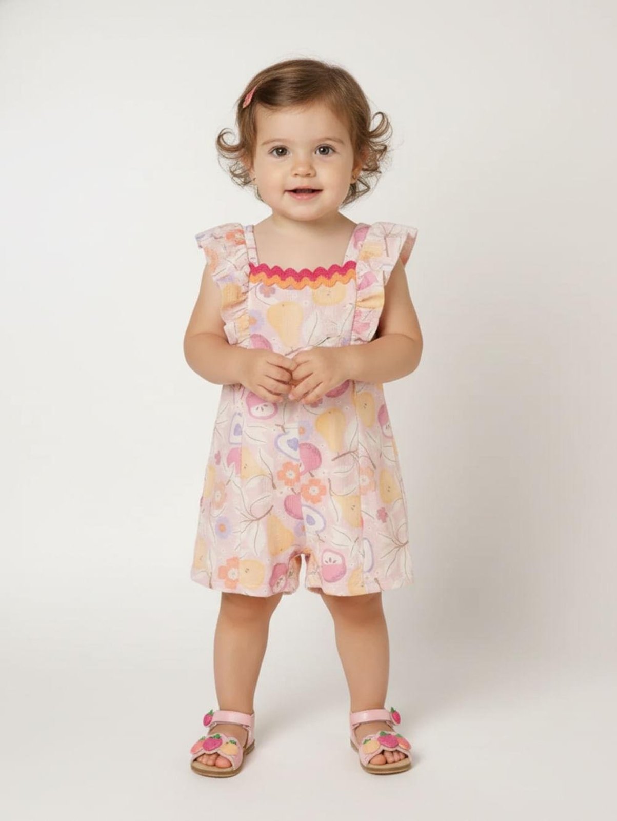 Infantil - Macacão Malha Para Menina - ROSA