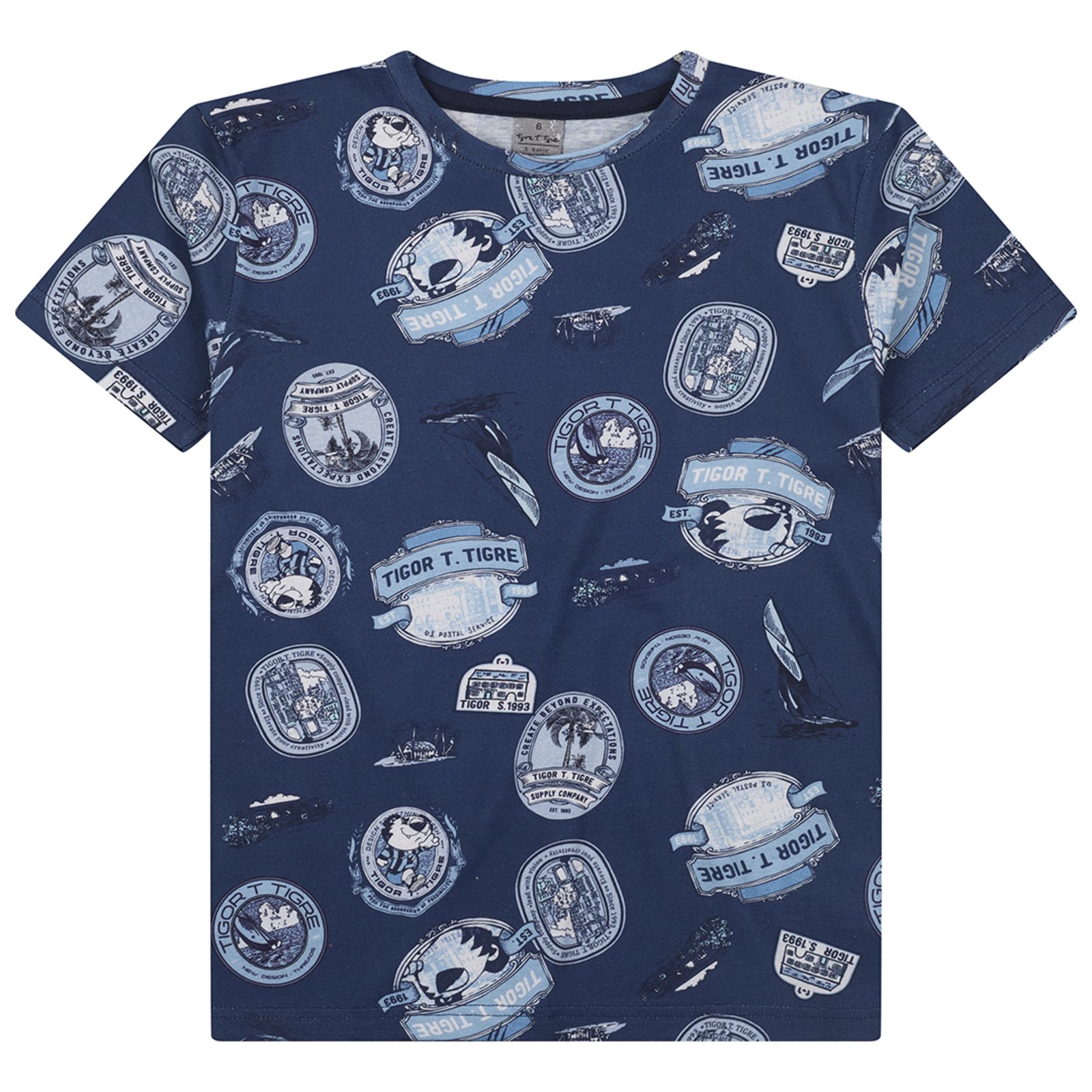 Infantil - Camiseta Manga Curta Masculina Tigor T. Tigre