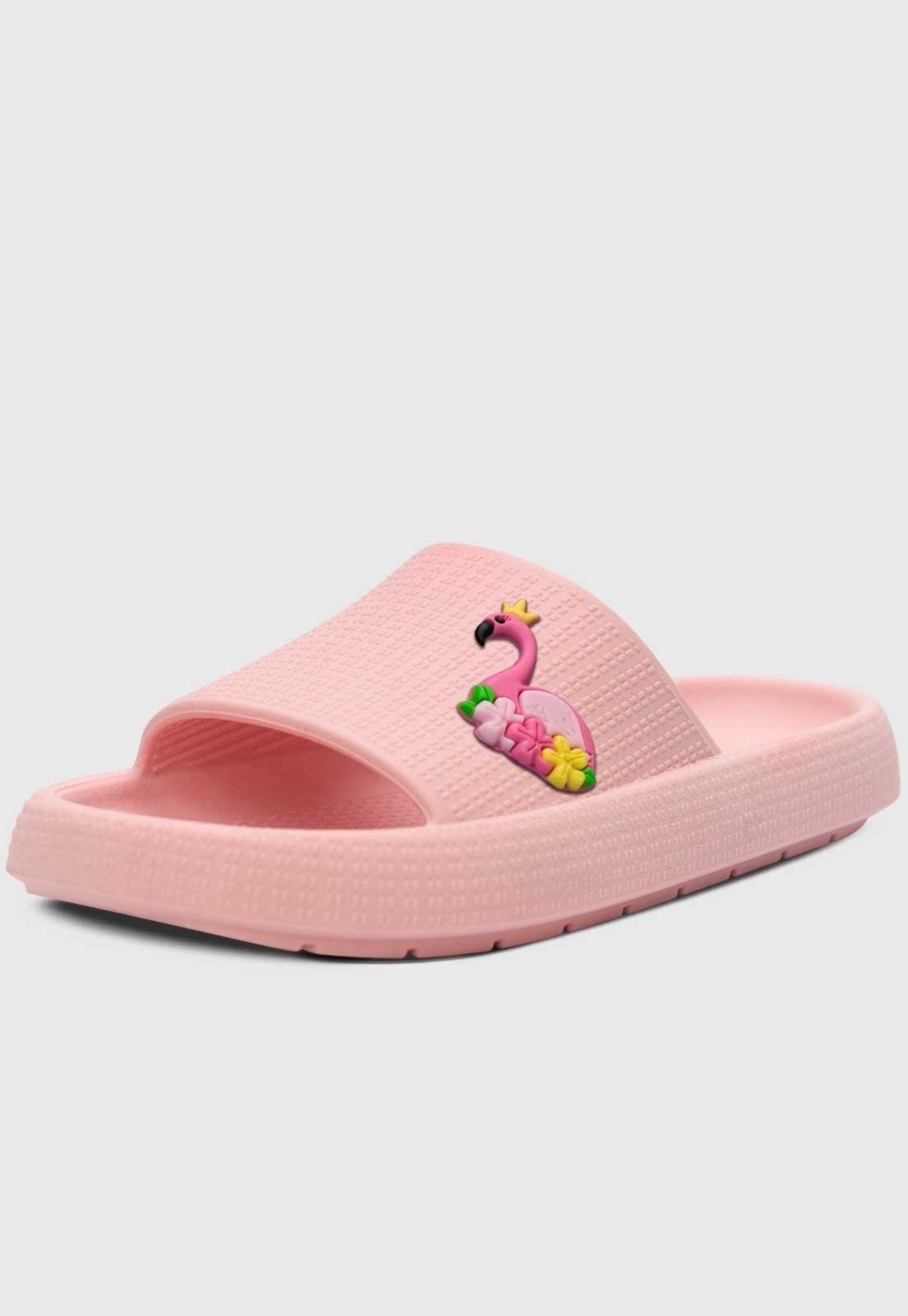 Infantil – Chinelo Nuvem Popidi Menina Flamingo Rosa