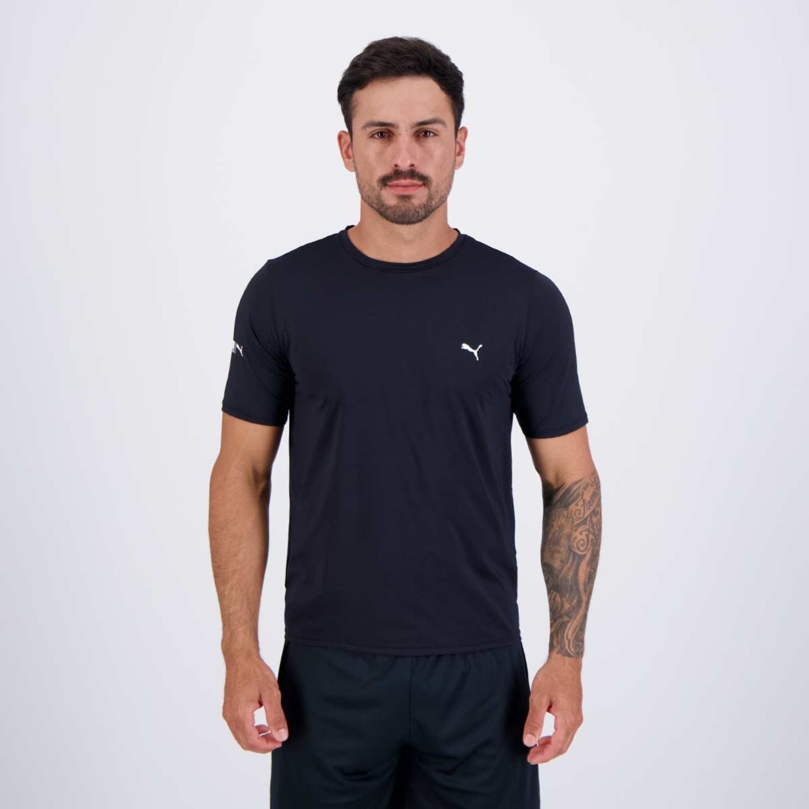 Camiseta Puma Manga Curta UV50+ Preta