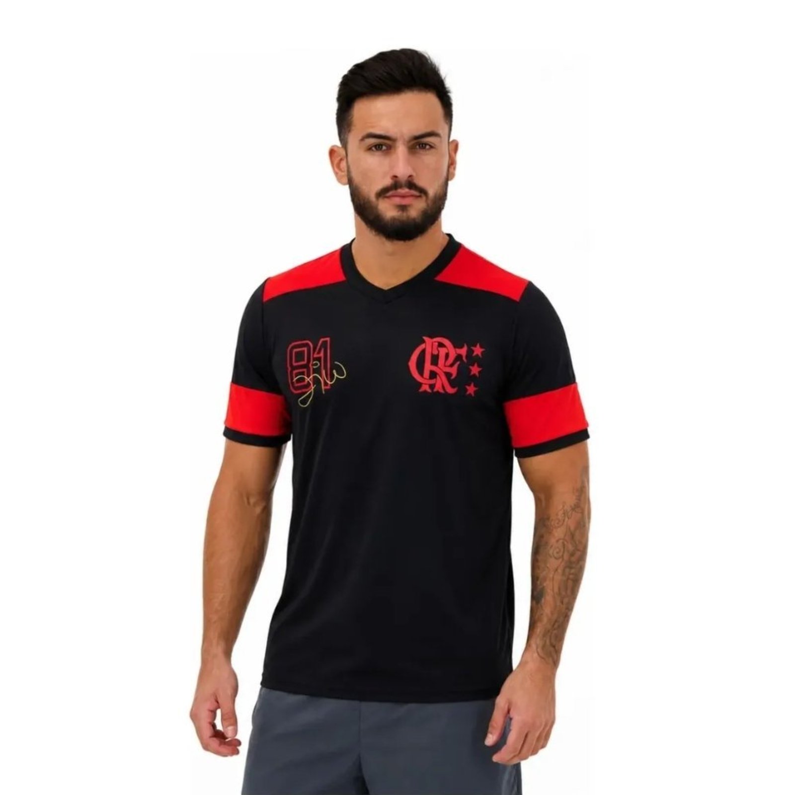 Camiseta Braziline Flamengo Nova Zico Retro Masculina