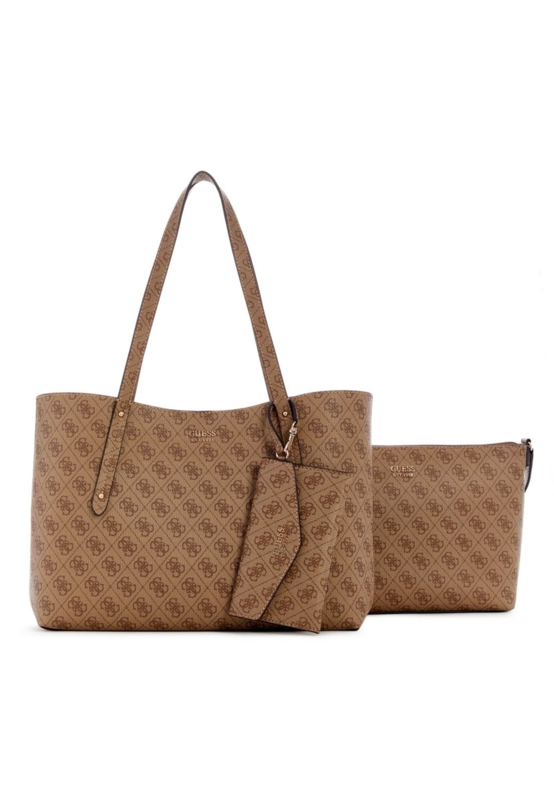 Vista 3 Bolsa Guess Brenton Tote Bege amarelo amarelo