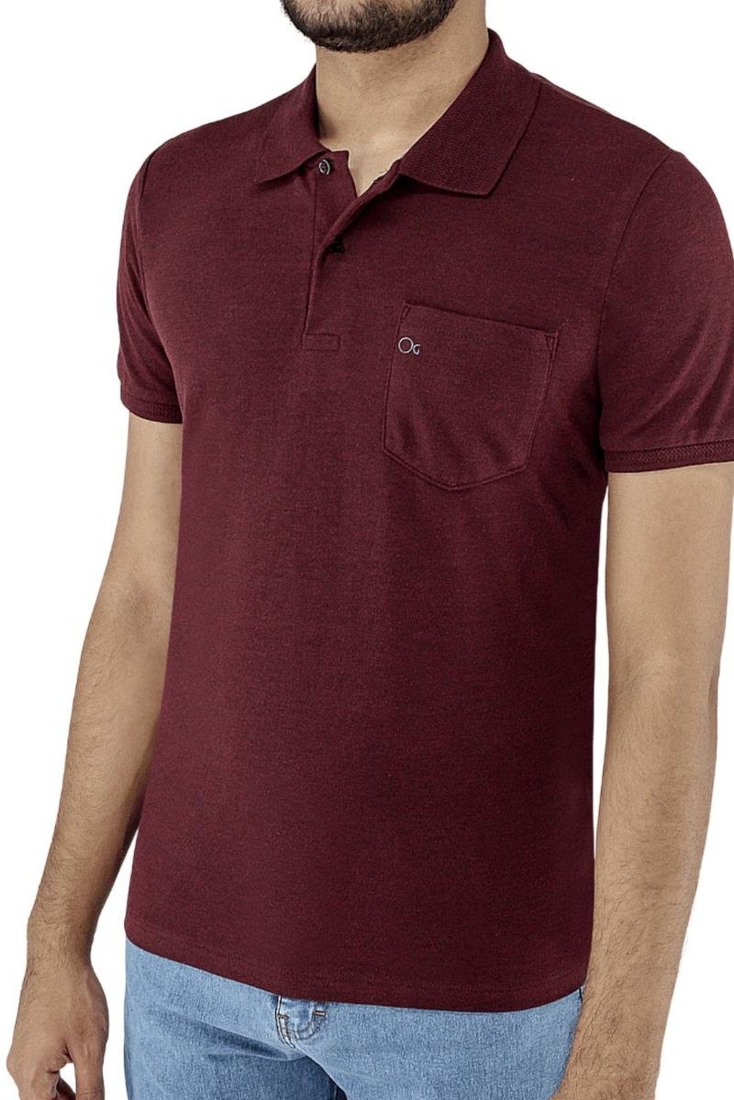 Camisa Polo Masculina Ogochi 007520012 Vinho