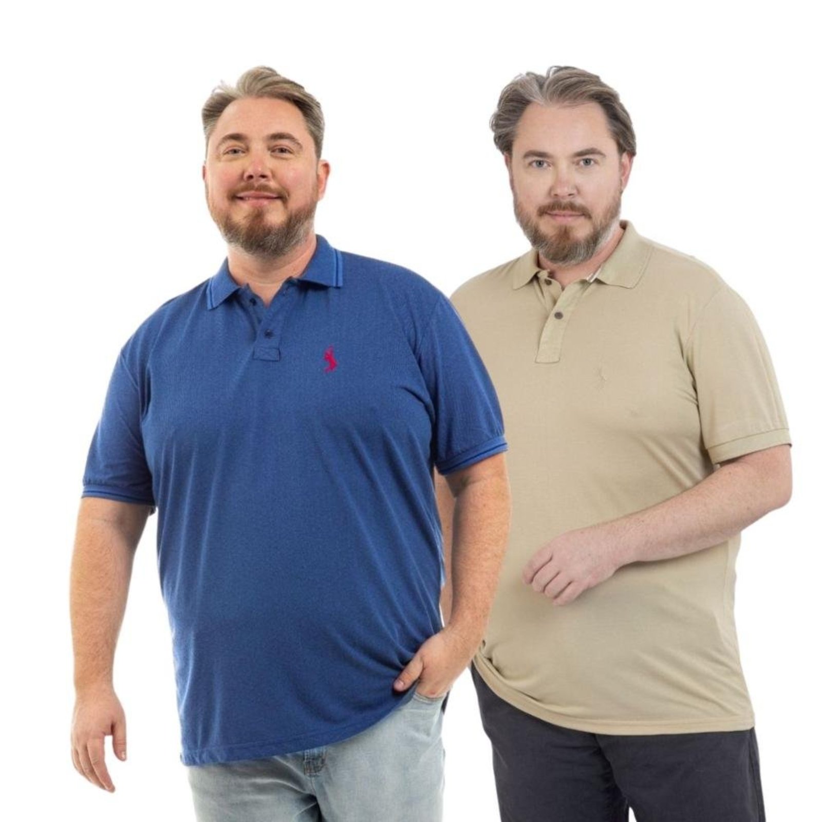 Kit 2 Camisa Polo Plus Size Tradicional Elegante Moderna