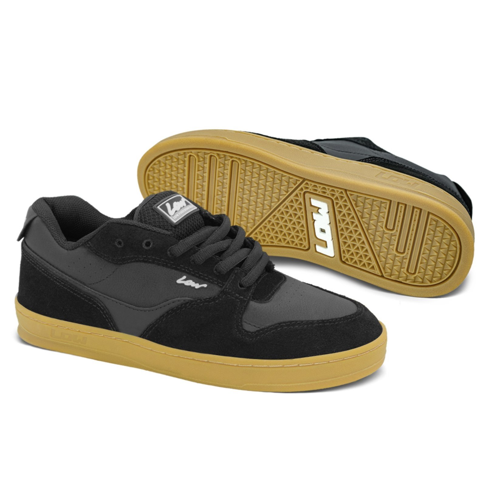 Vista 3 Tênis Low Unissex Camurça Core Loop Natural Black Low Footwear preto natural Low Footwear preto natural
