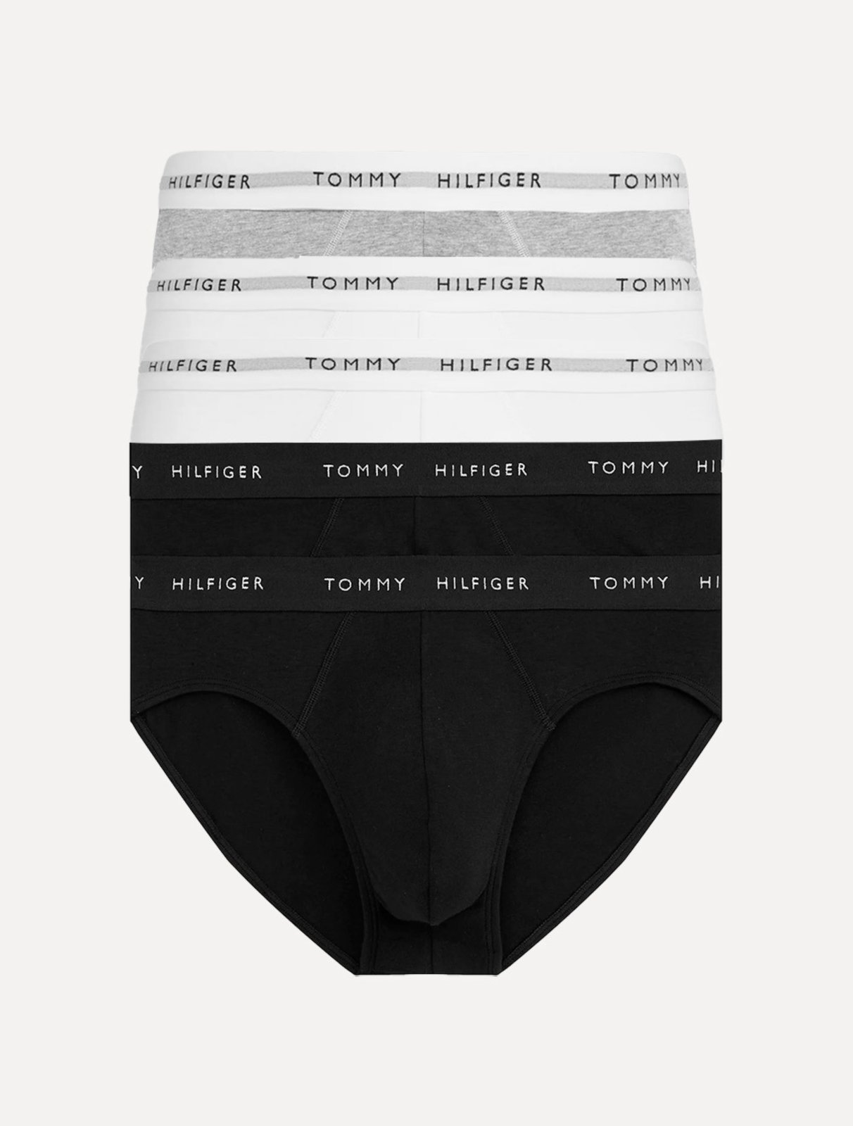 Vista 2 Cueca Tommy Hilfiger Cotton Classic Brief Preta/ Branca/ Cinza Pack 5UN multicolorido Tommy Hilfiger multicolorido