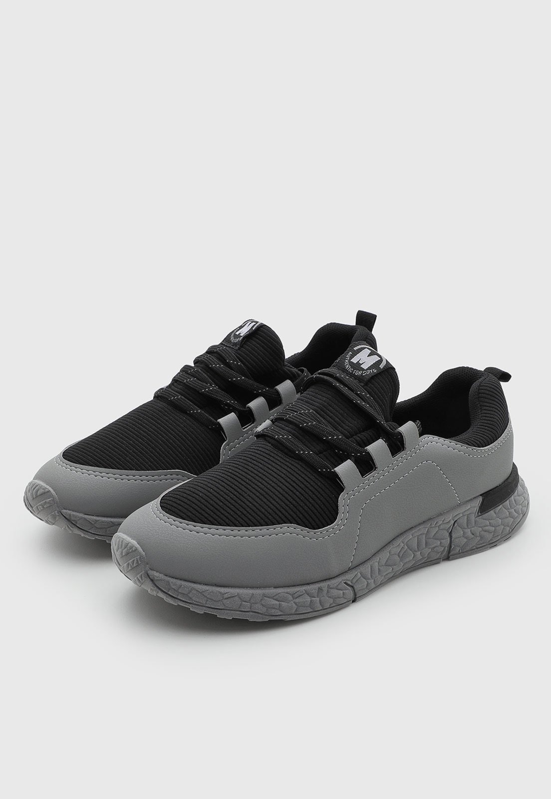 Infantil - Tênis Molekinho Casual Cano Baixo Cinza