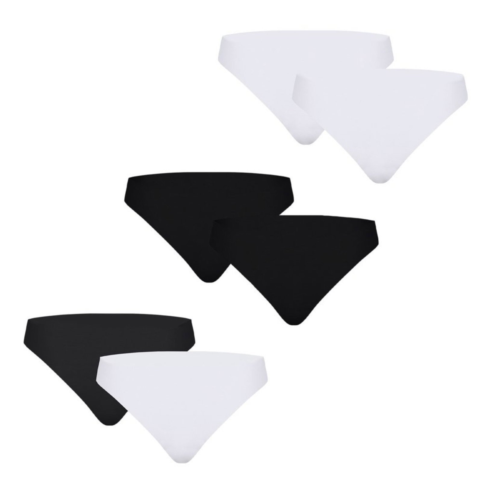Vista 3 Kit 6 Calcinhas Puma Corte a Fio Feminina preto Puma preto
