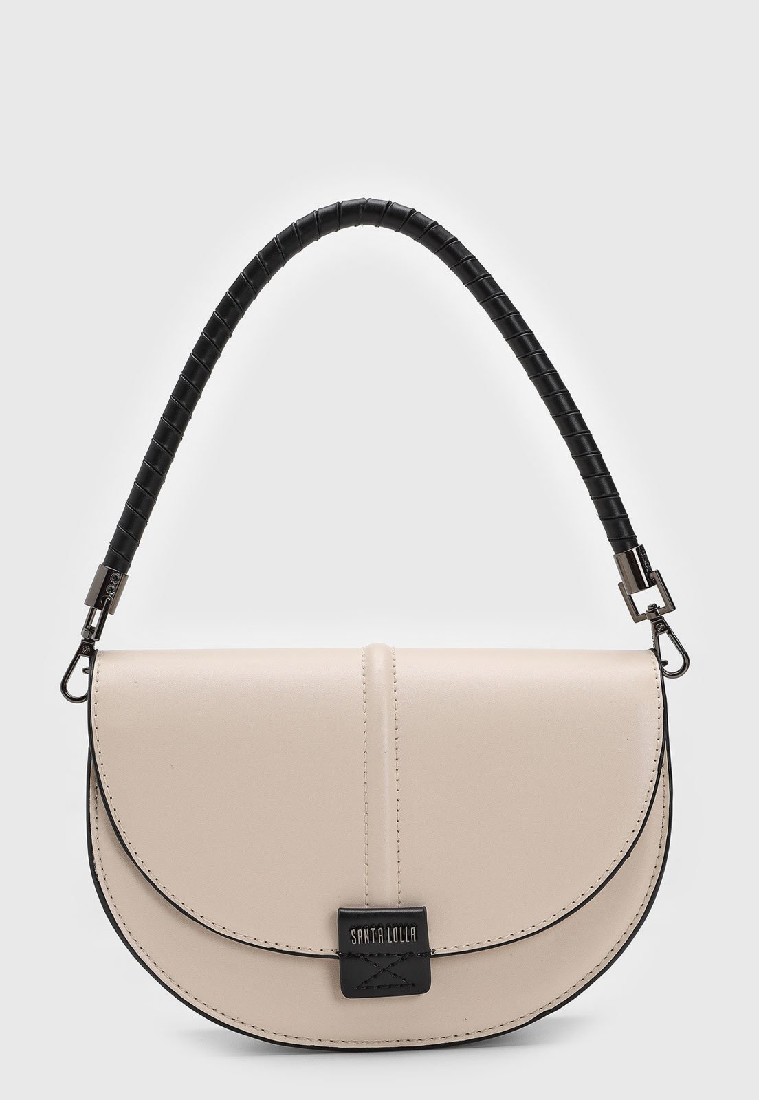 Bolsa Tiracolo Santa Lolla Alça Dupla Off-White